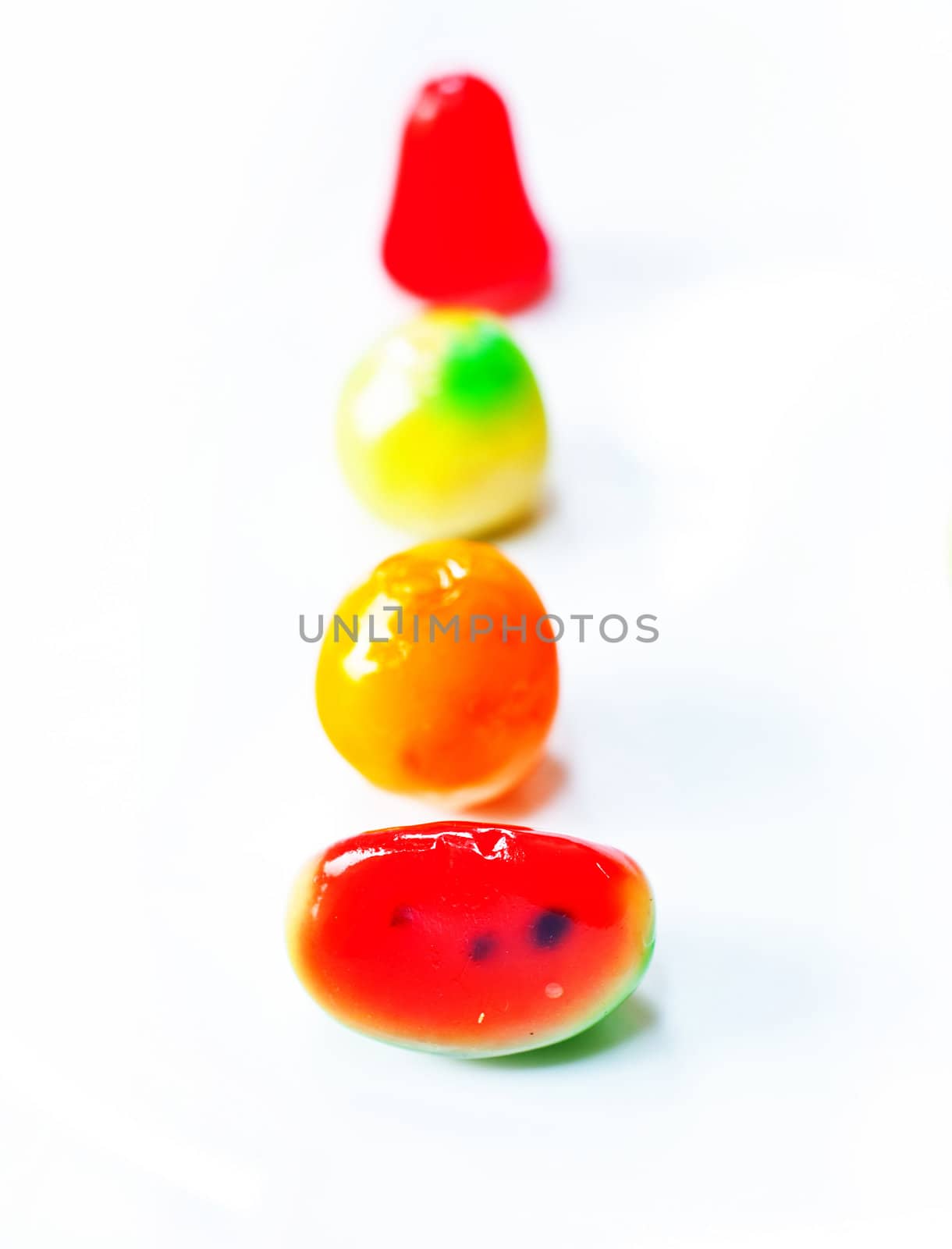 Sweetmeats fruit on white background isolate