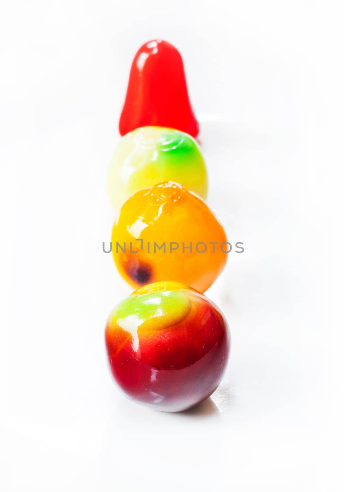 Sweetmeats fruit on white background isolate