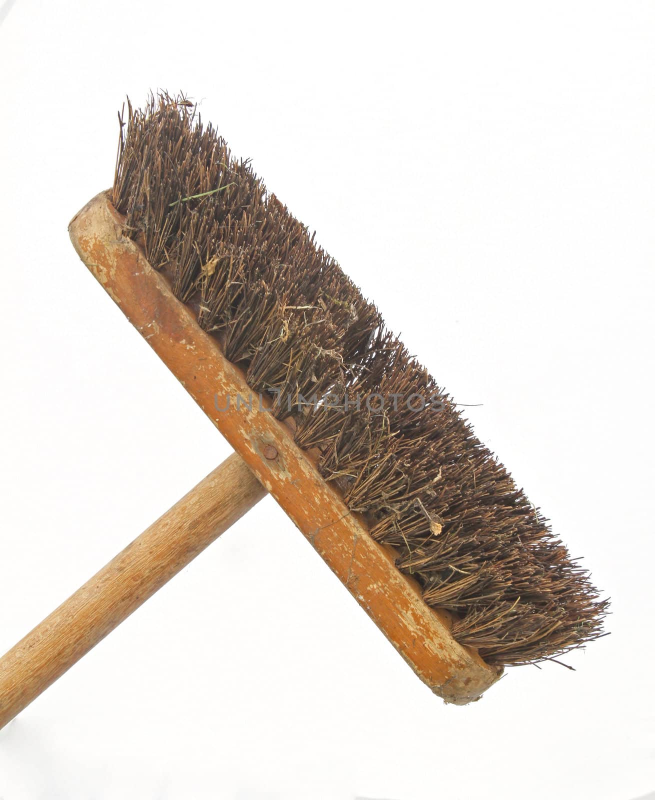 Sweeping brush on a white background.