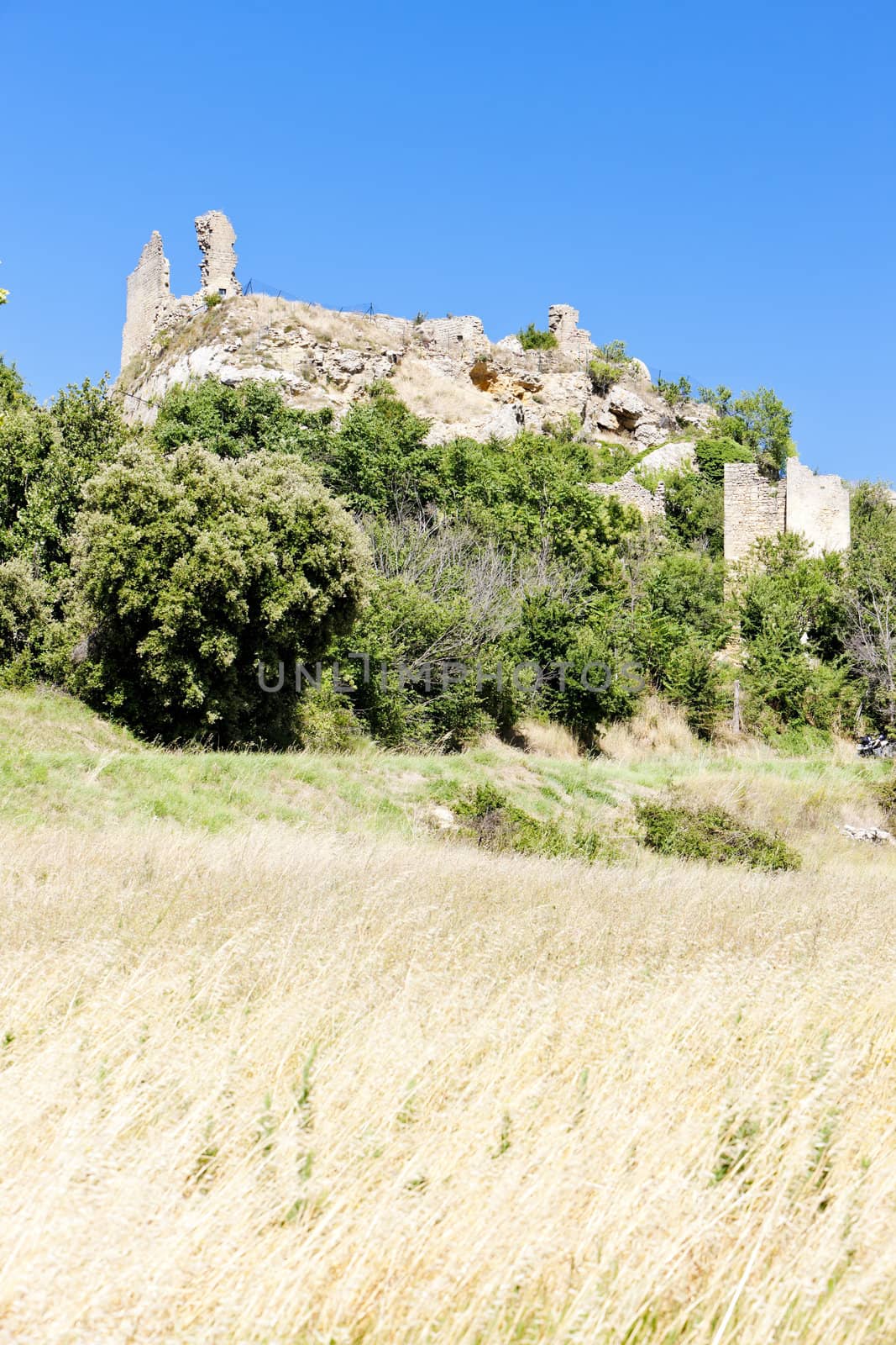 old ruined Vernegues, Provence, France