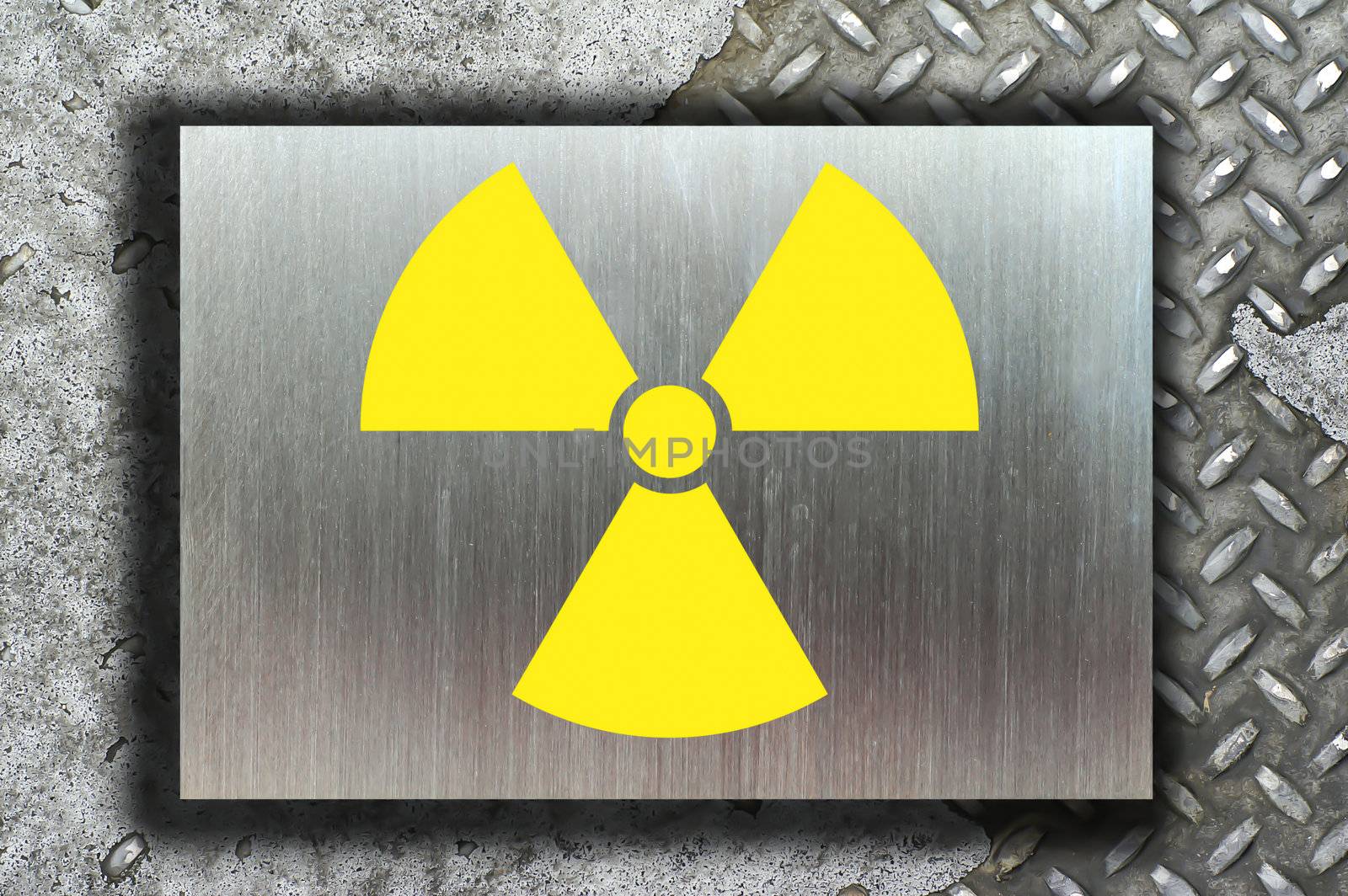 nuclear danger warning background