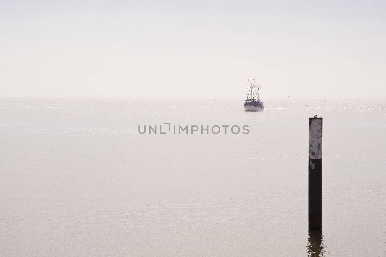Scene in the port of Buesum, Germany