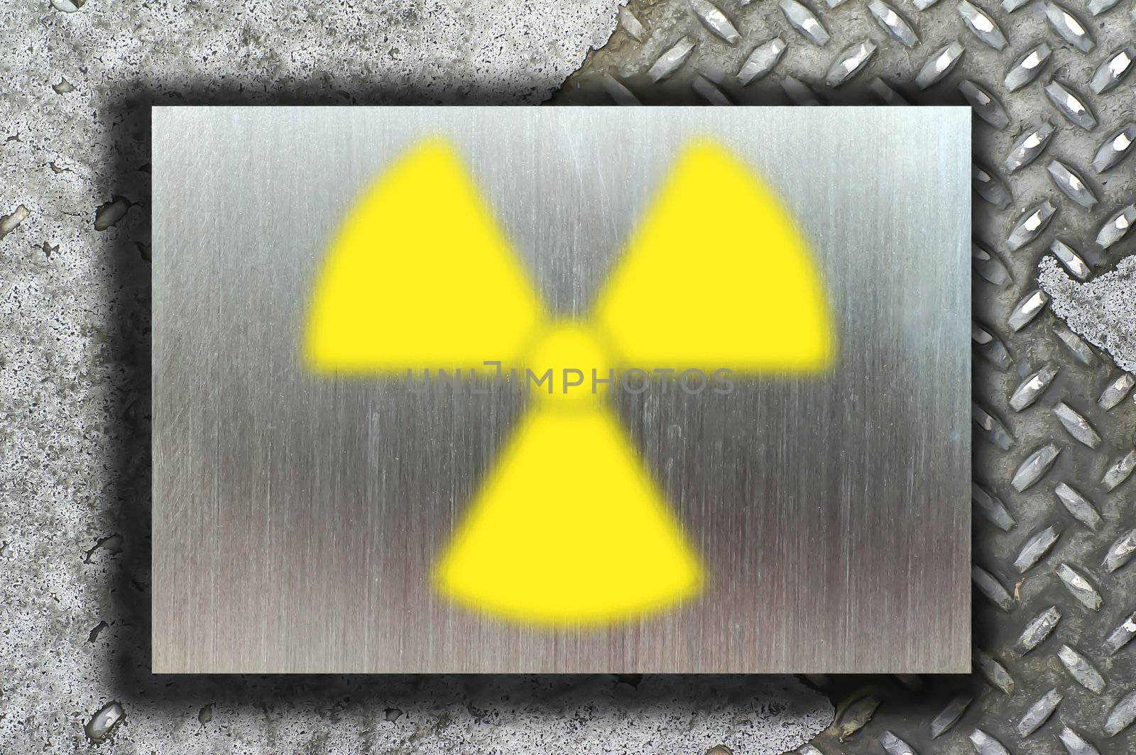 nuclear danger warning background 
 by rufous