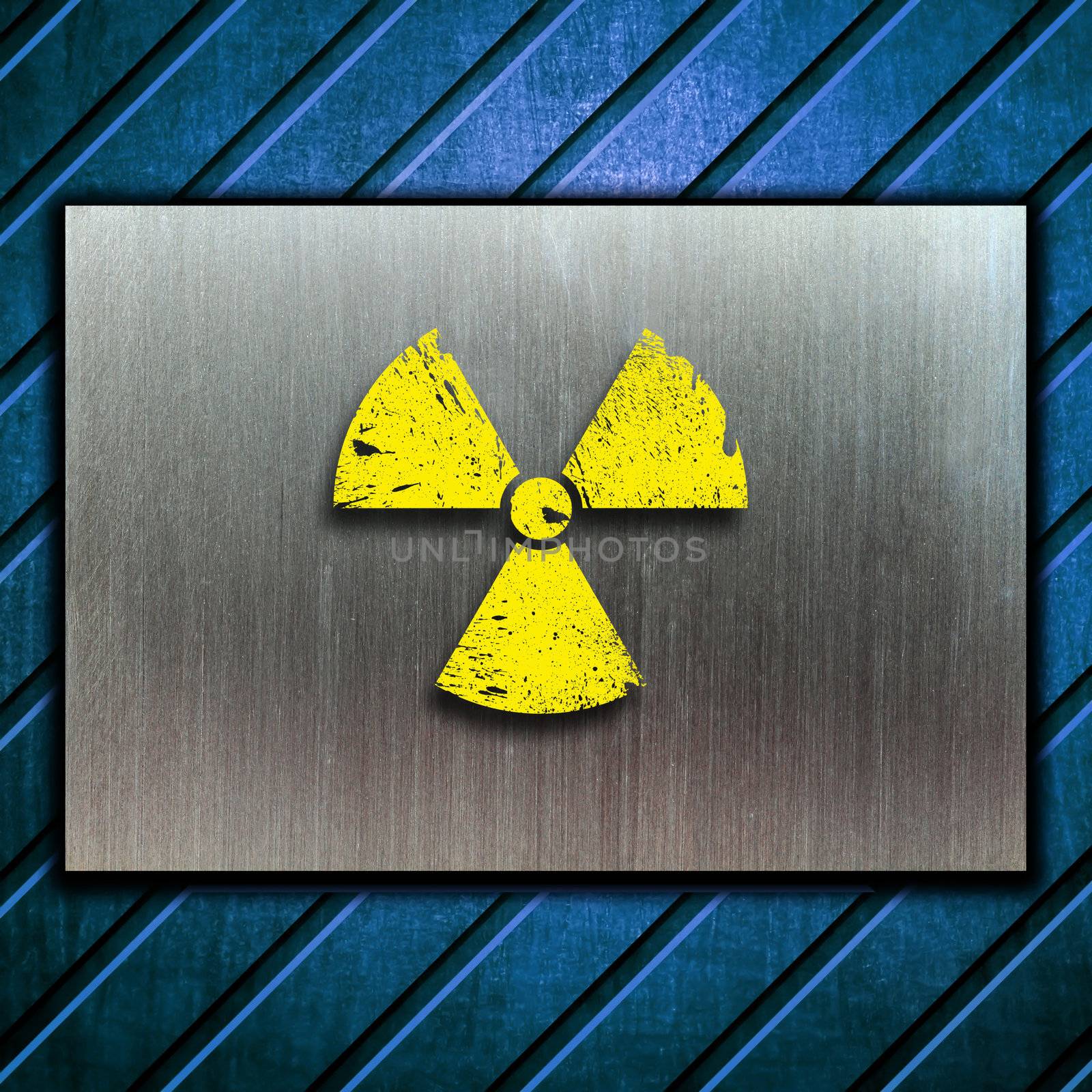 nuclear danger warning background 
 by rufous