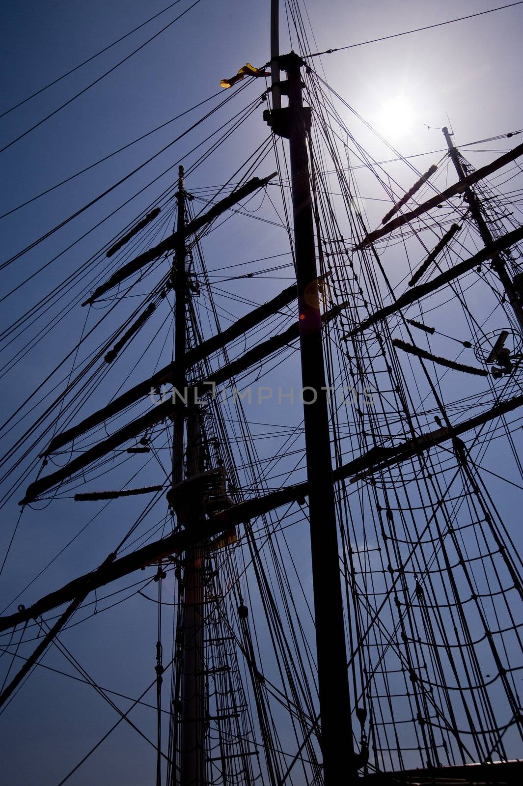 Traditional sailing ship in Holtenau, germany