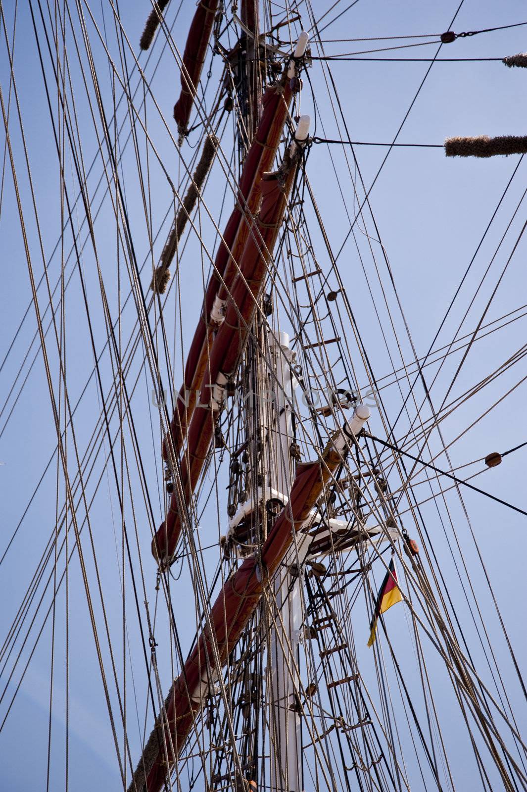 Traditional sailing ship in Holtenau, germany