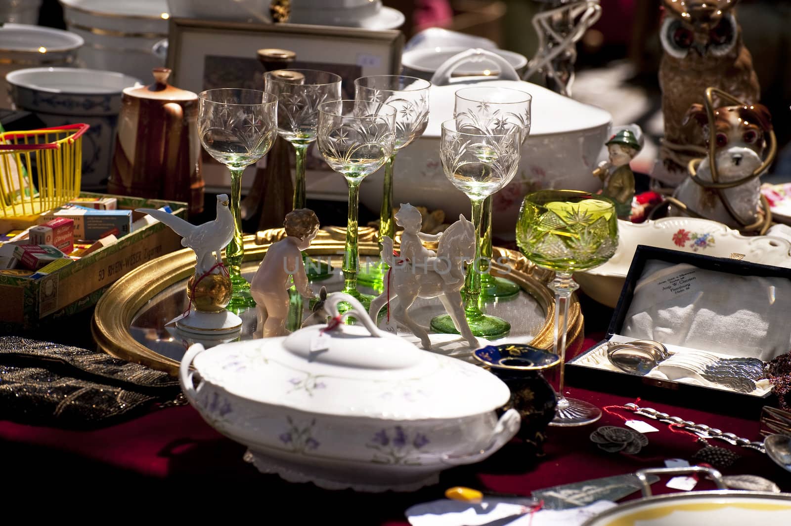 scene on a flea market