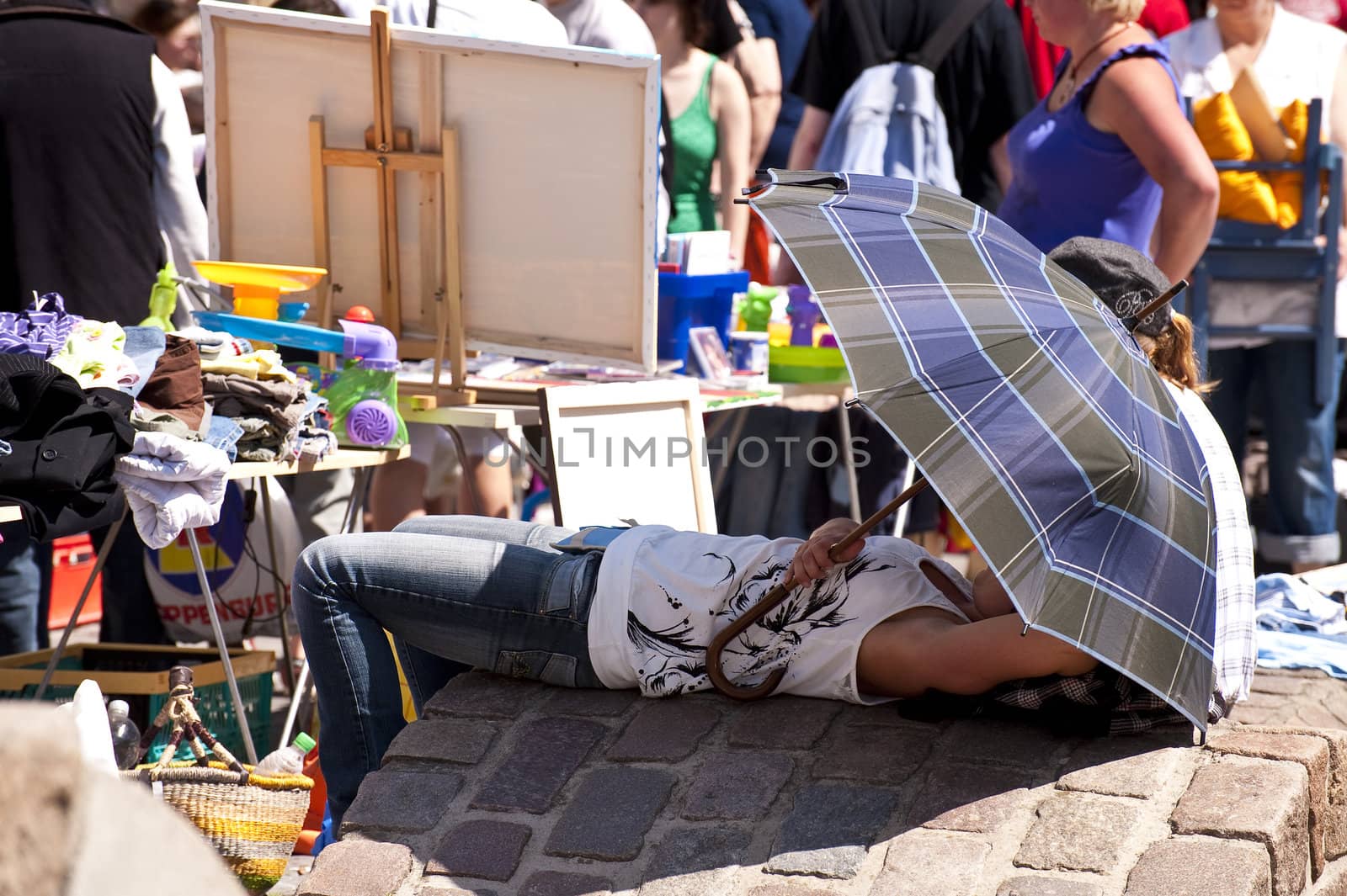 scene on a flea market