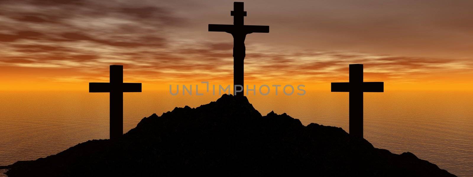 Golgotha and sky