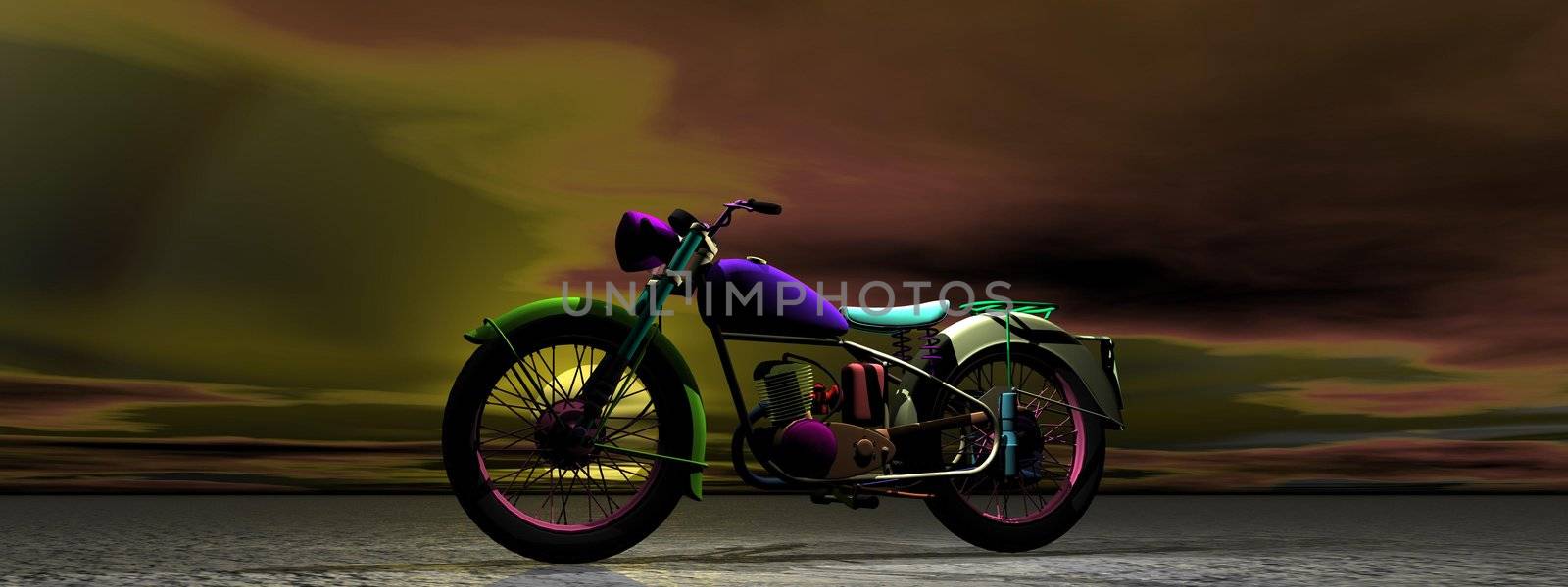motorbike and sky