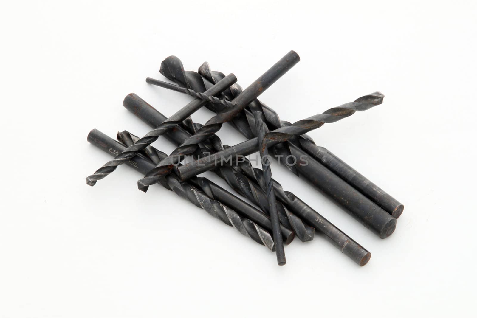 Selection of drill bits against a plain white background.