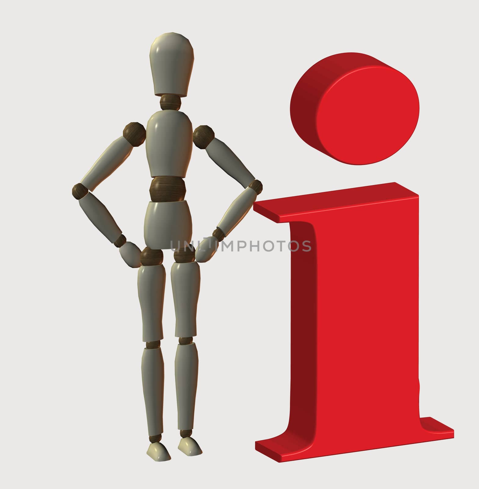 Information icon with mannequin