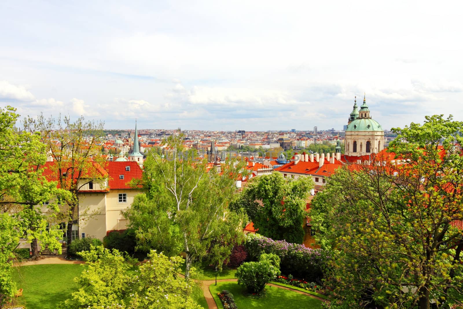 Colored picture of Prague