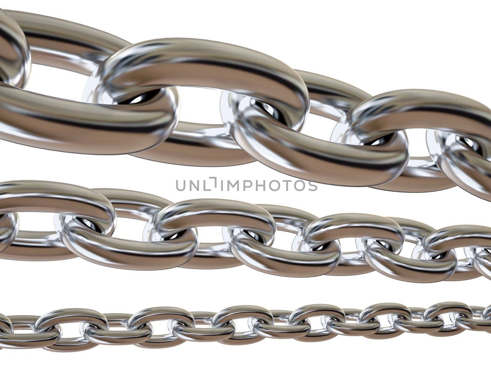 Metal chain isolated on a white background