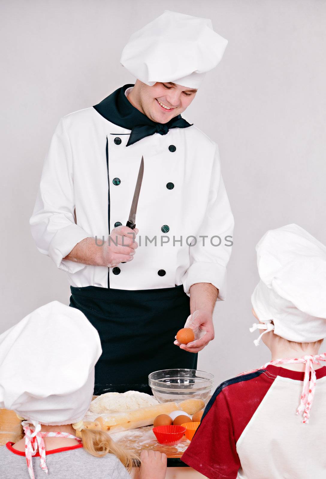 chef with children by uriy2007