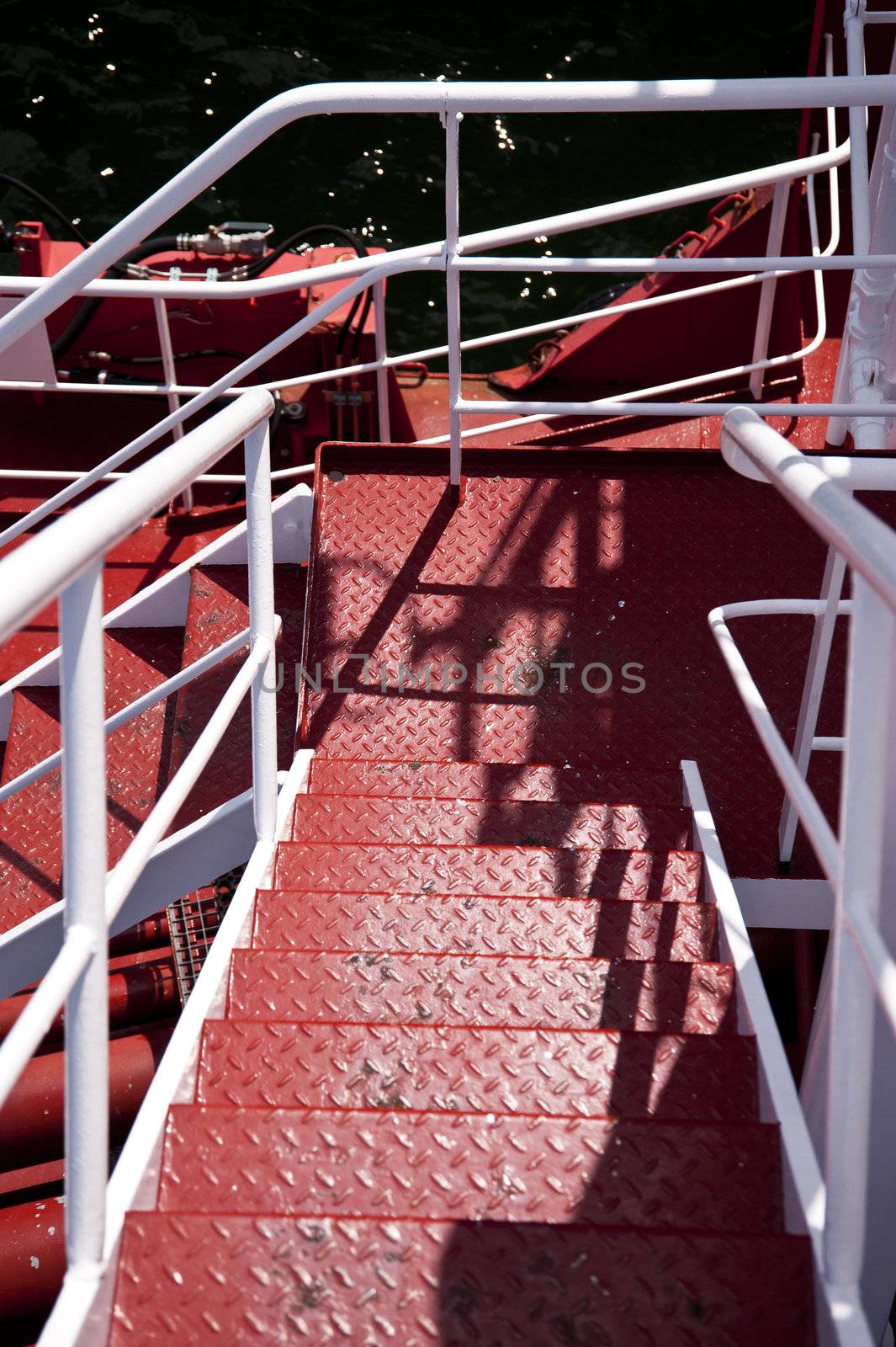 Detail of a firefighter ship