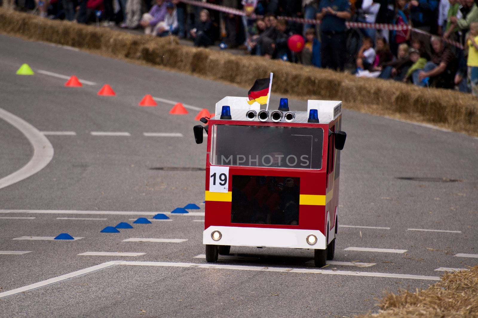 Scene on a soap box derby