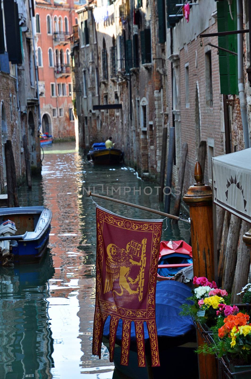 A typical water channel named Rio - Venezia - Italy