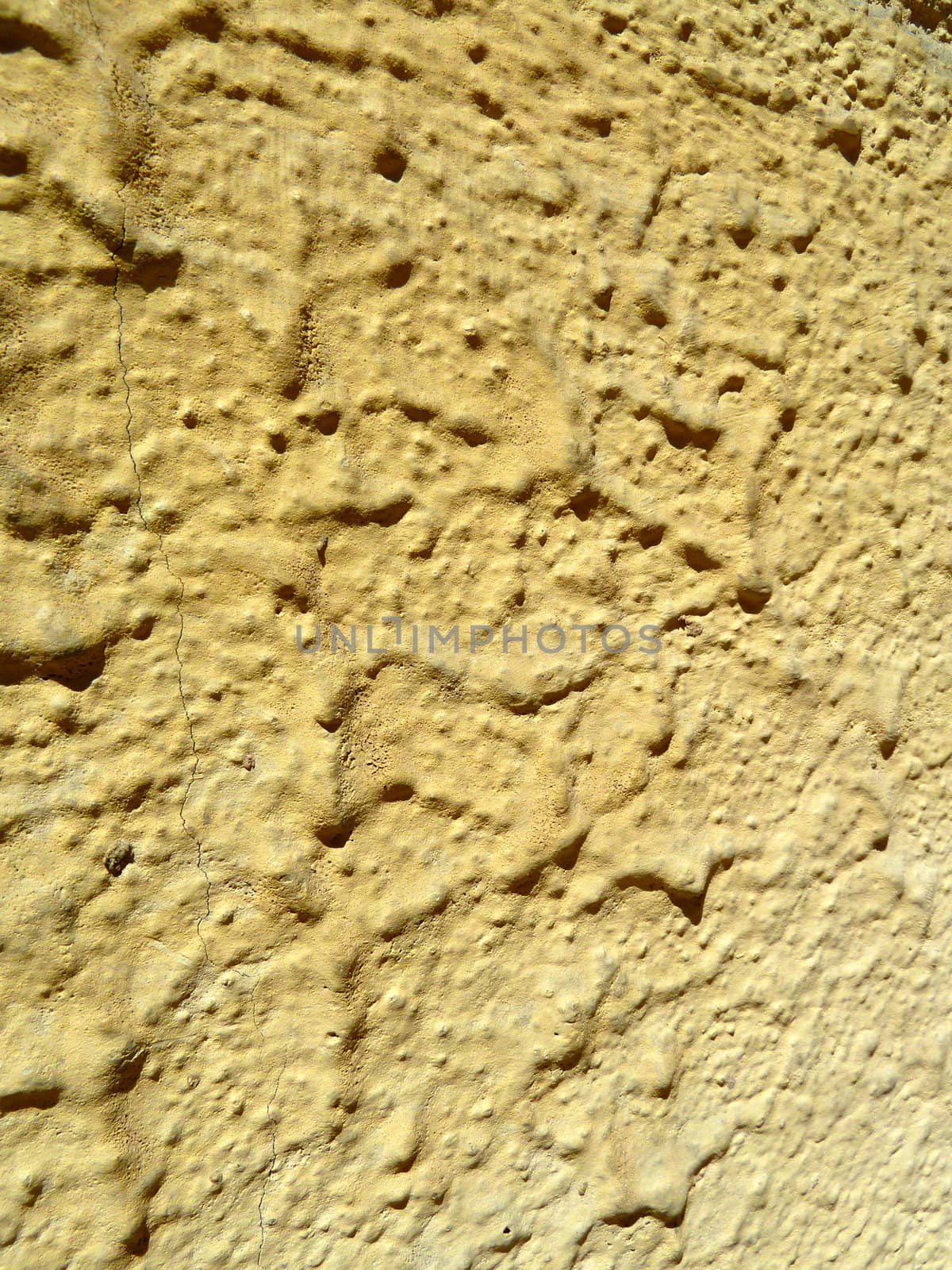 closeup on a section of a yellow textured surface