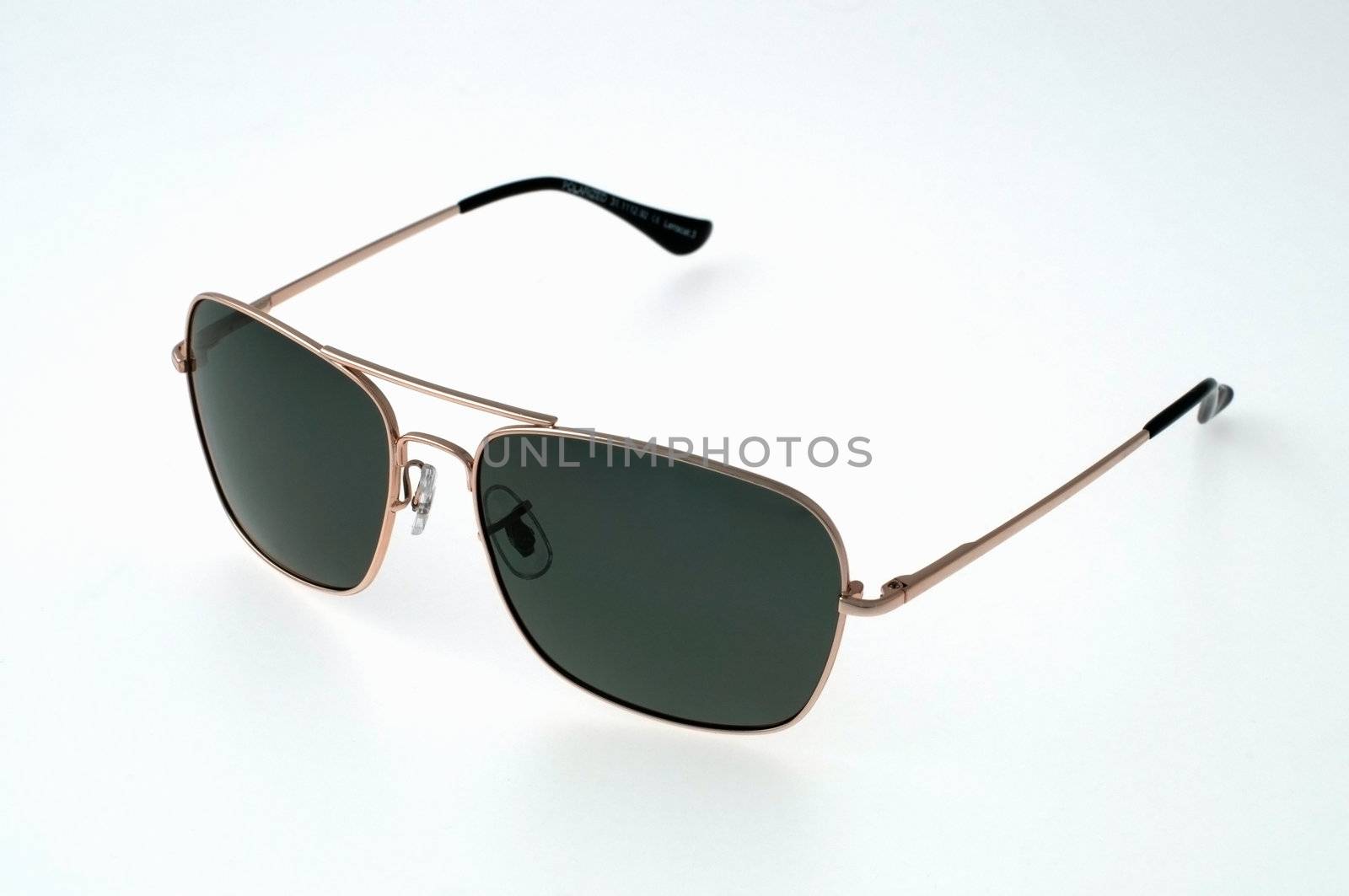 Pilot sunglasses on white background