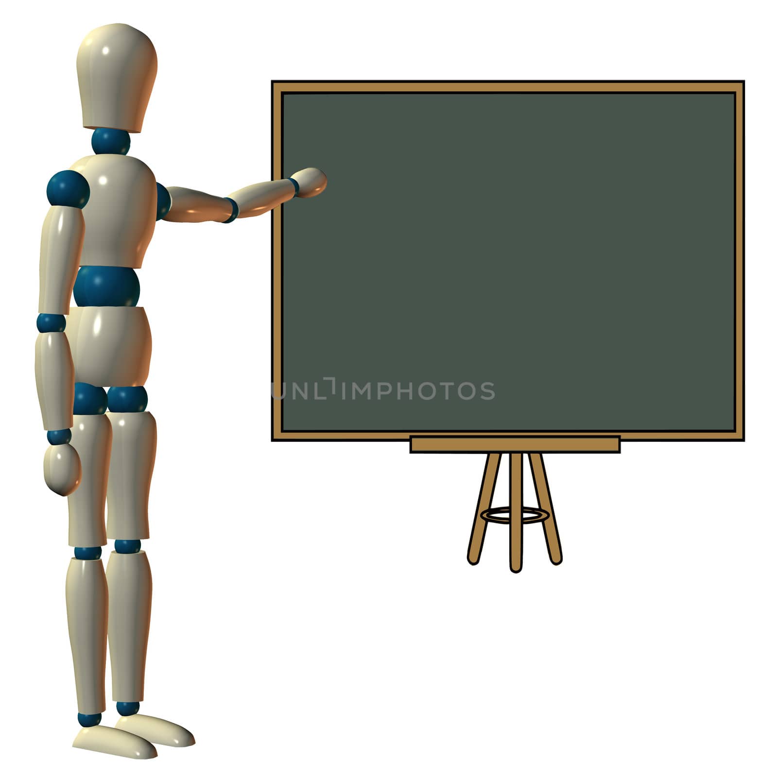 Teaching on a blackboard