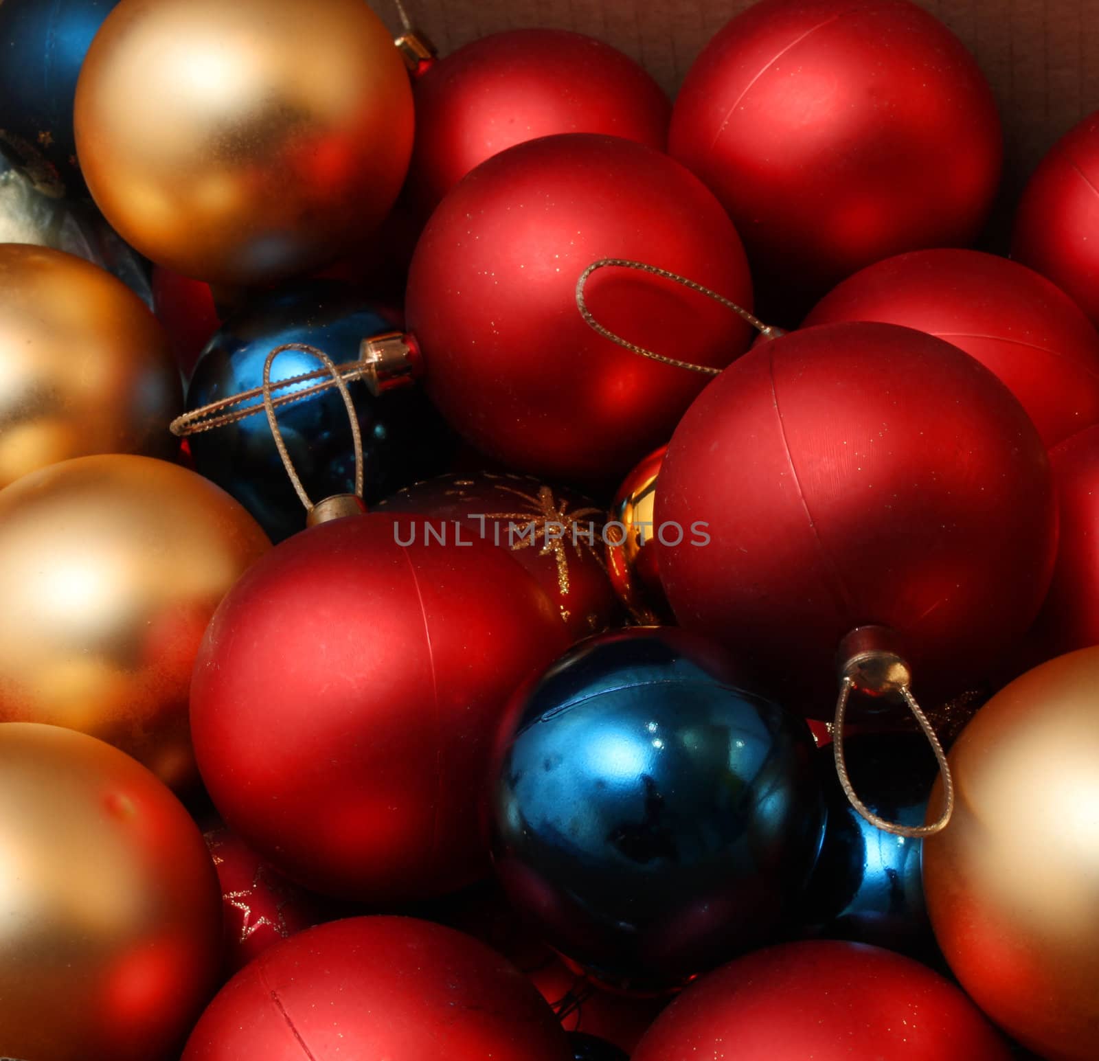 Christmas decoration balls close-up by anterovium