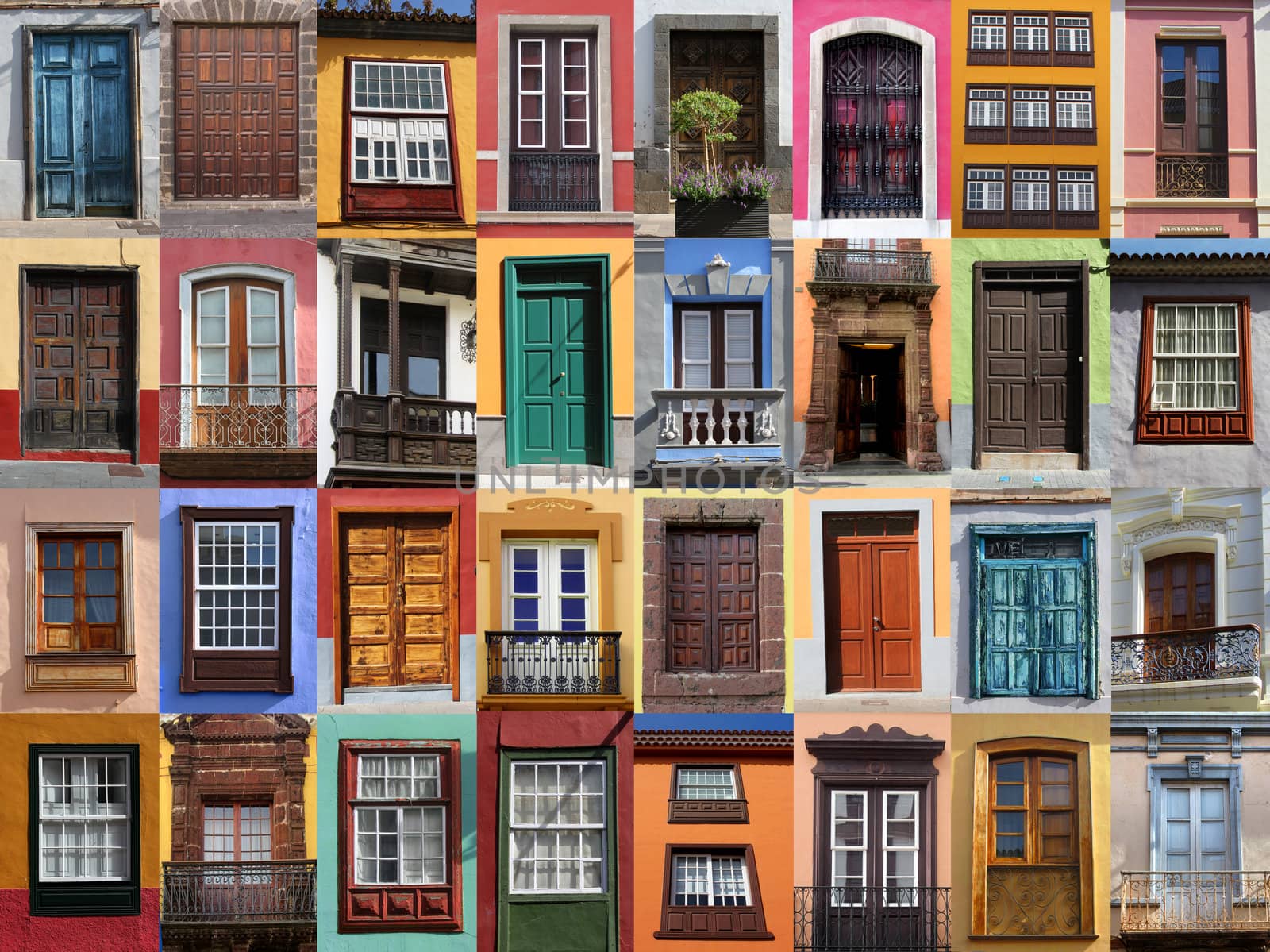 Colorful living - doors and windows of Spain