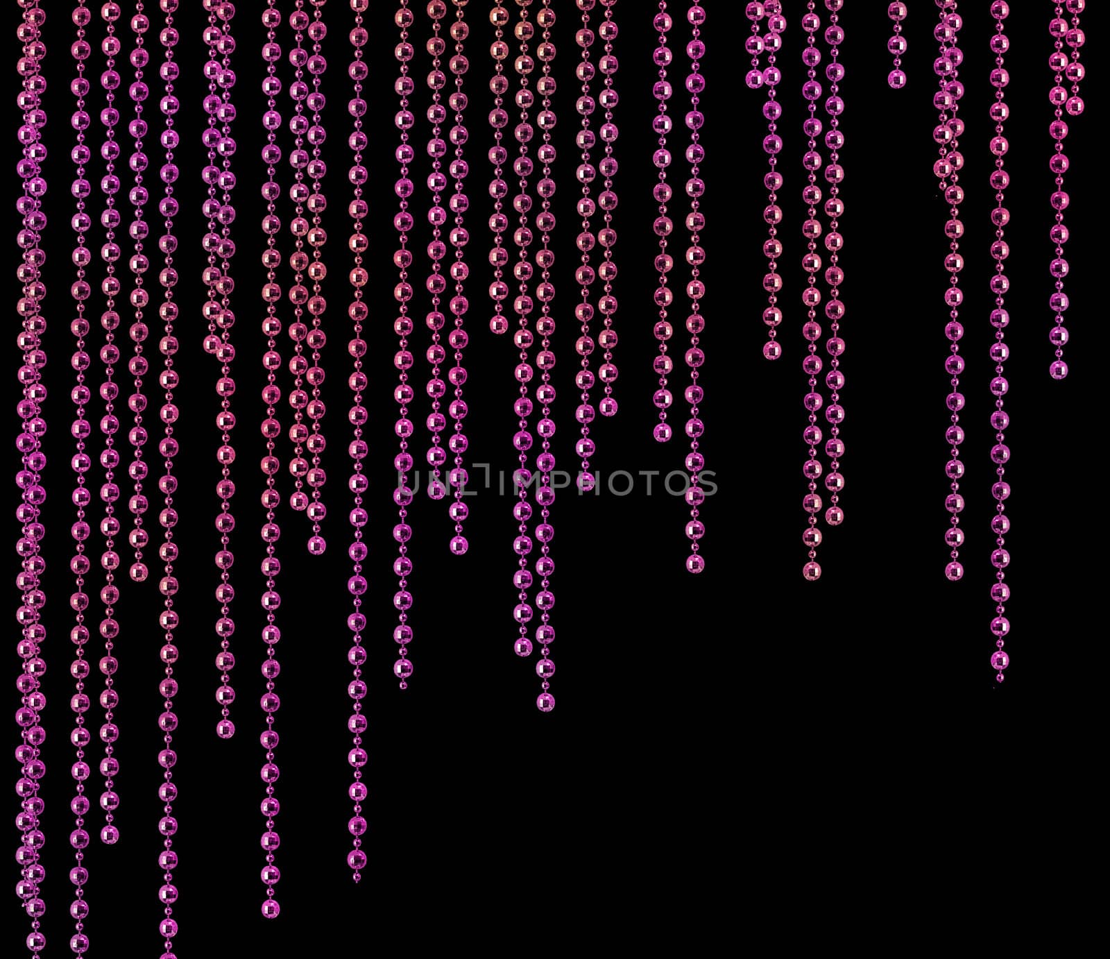 Purple glitter glamour disco curtain on dark background