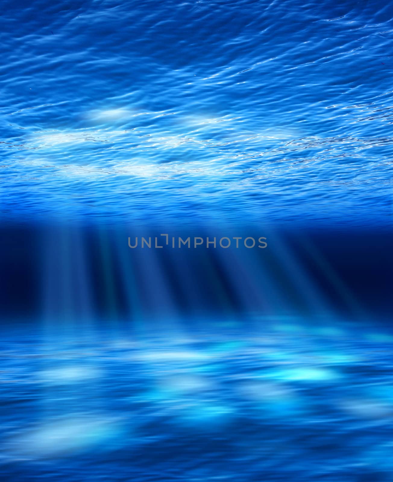 Light beams underwater by anterovium