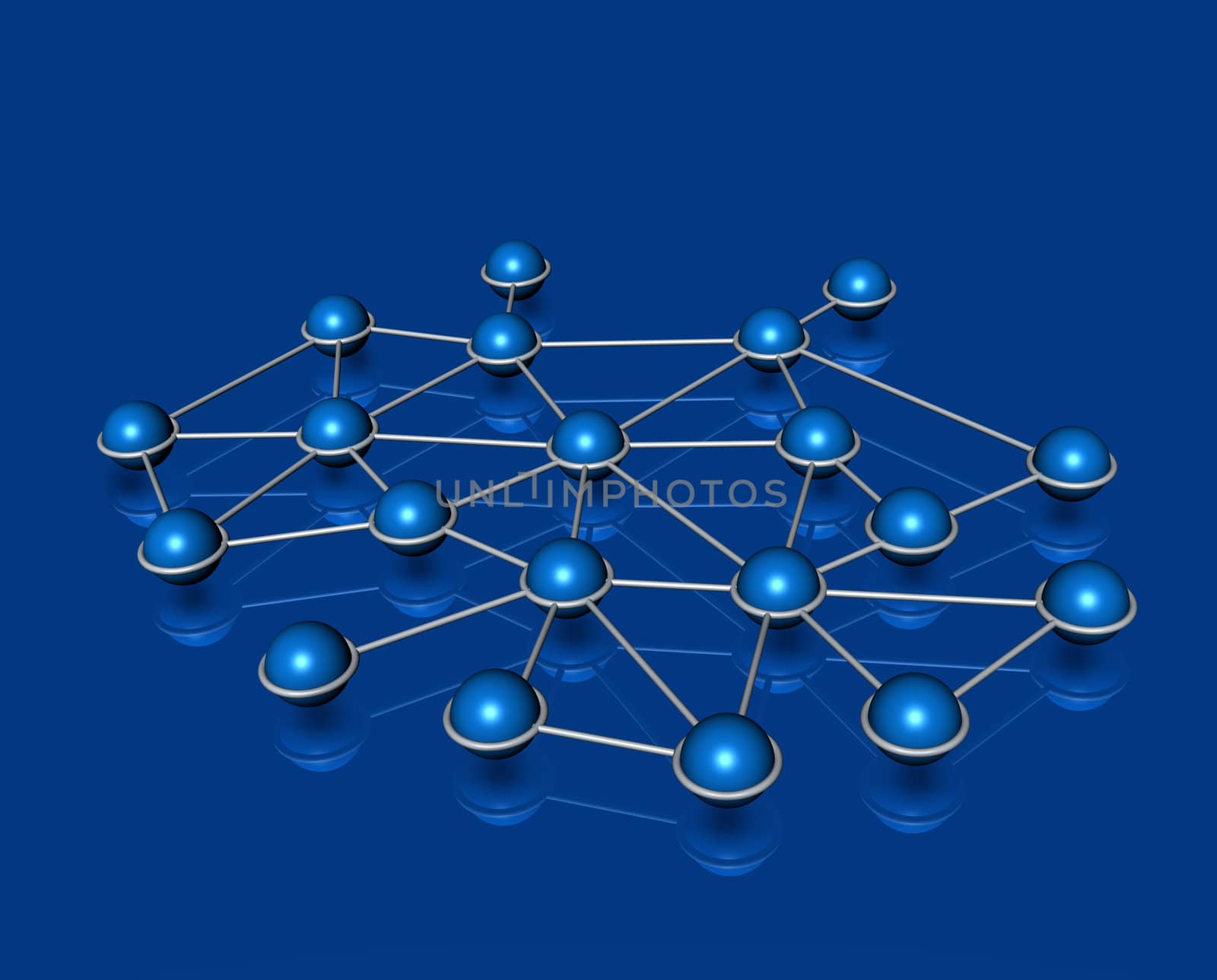 Network connection communication web concept blue