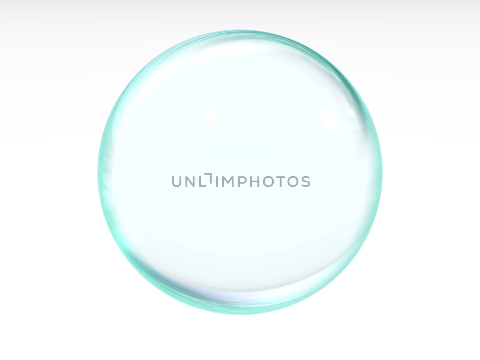abstract liquid blue transparent ball by Serp