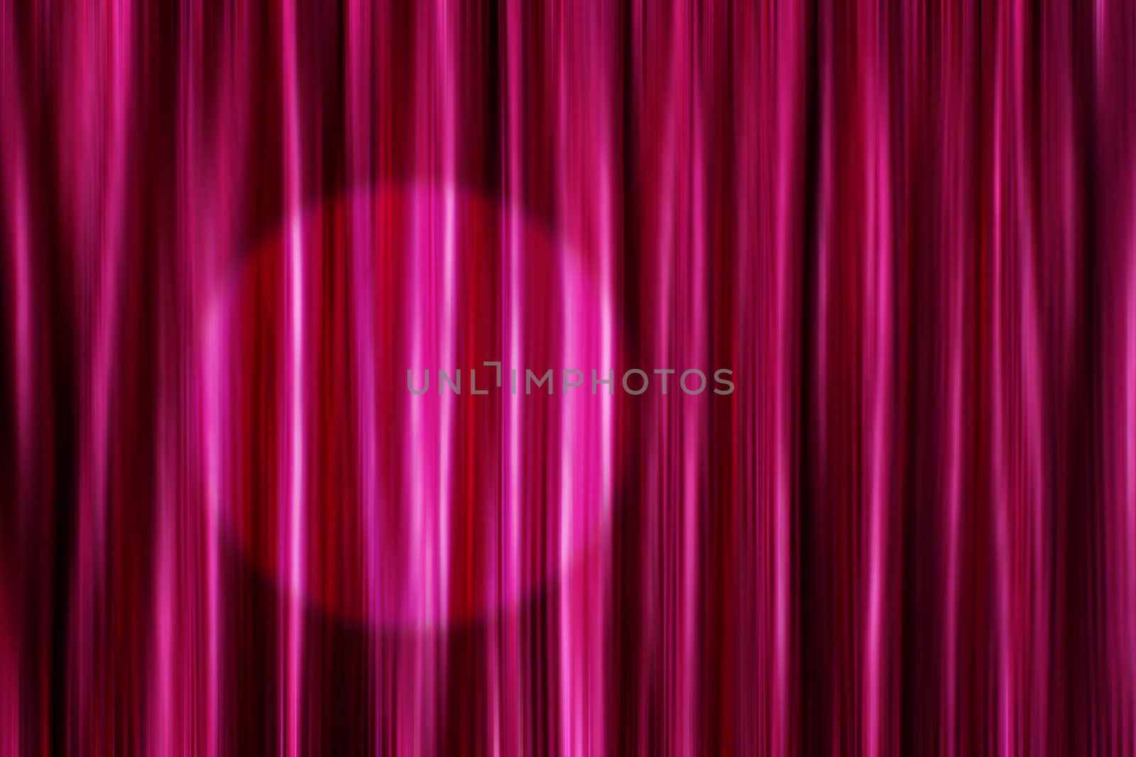 Purple curtains with light spot by anterovium