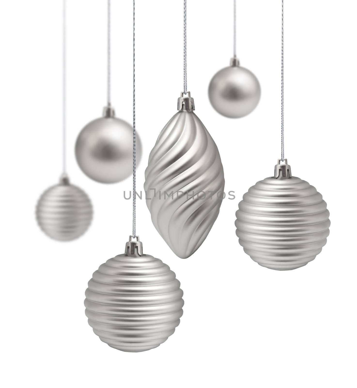 Silver Christmas decoration set by anterovium