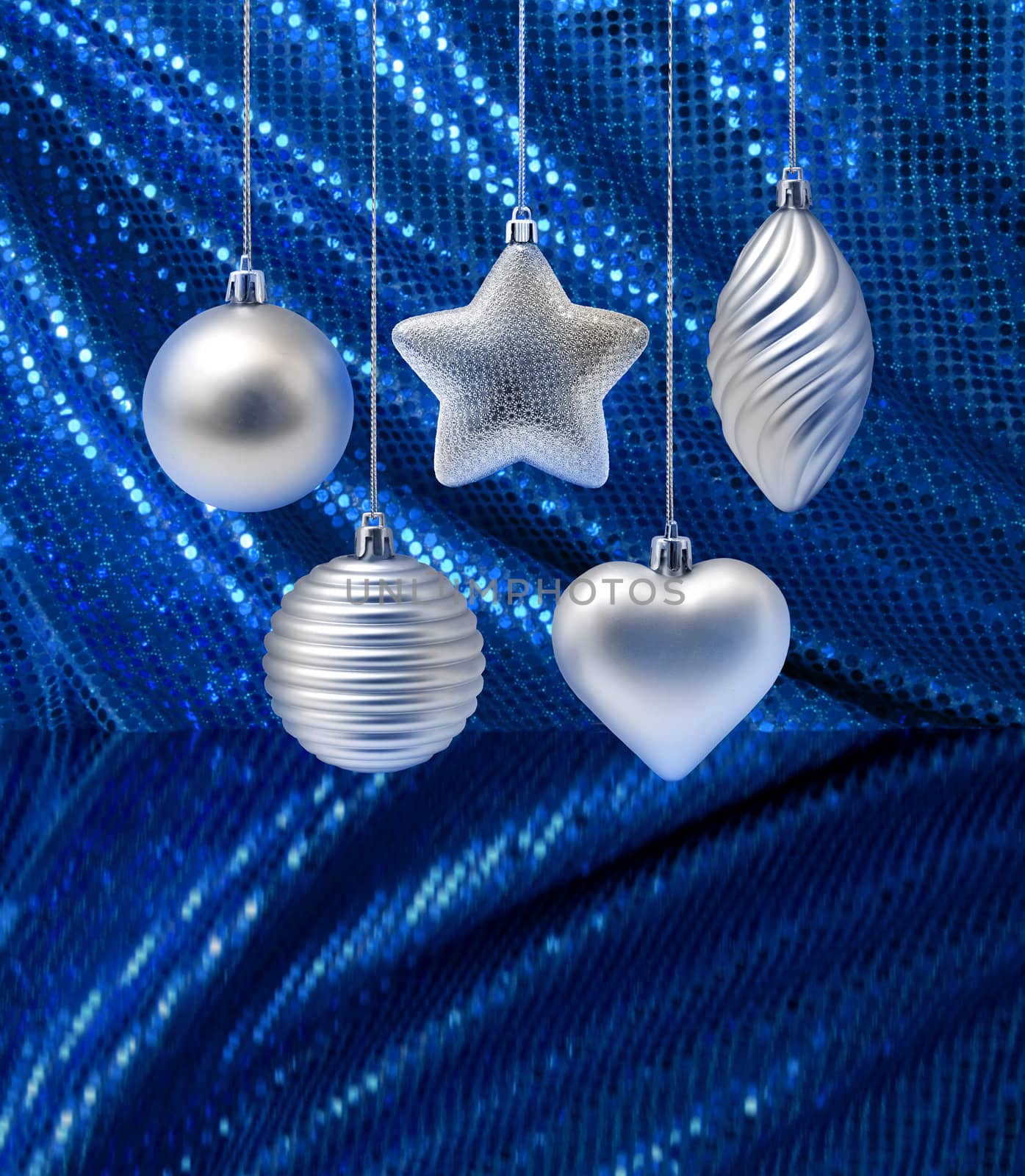 Silver blue Christmas decoration by anterovium