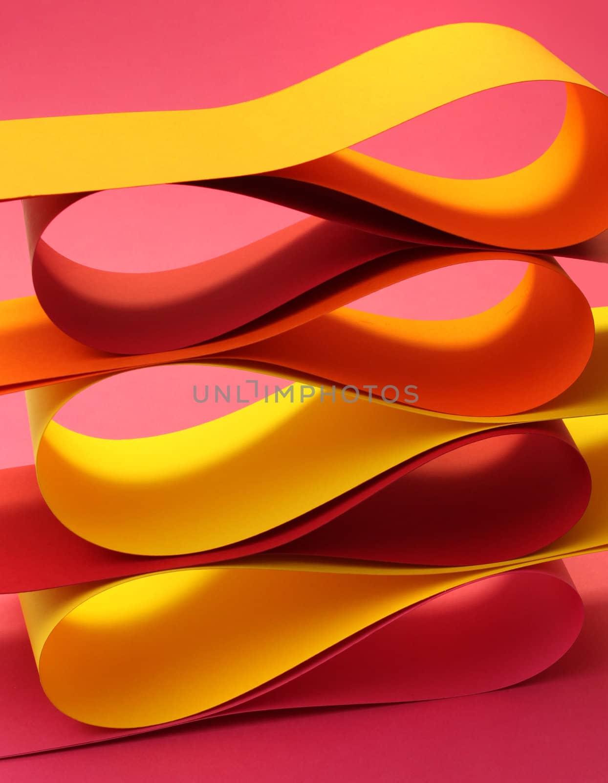 Warm colors palette arc wave form papers