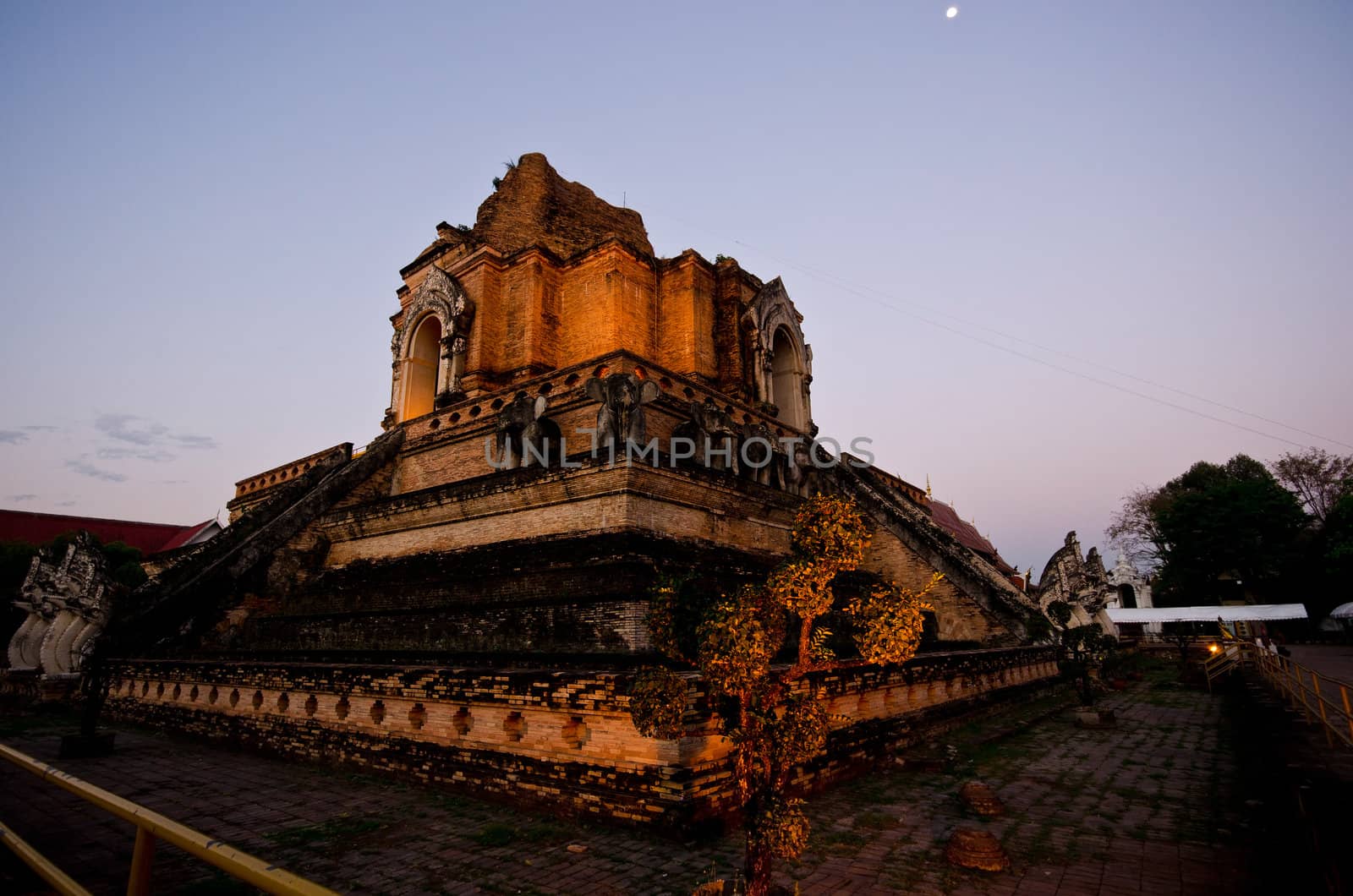 Wonderful Pagoda Wat Chedi Luang Temple, Chiang Mai, Thailand