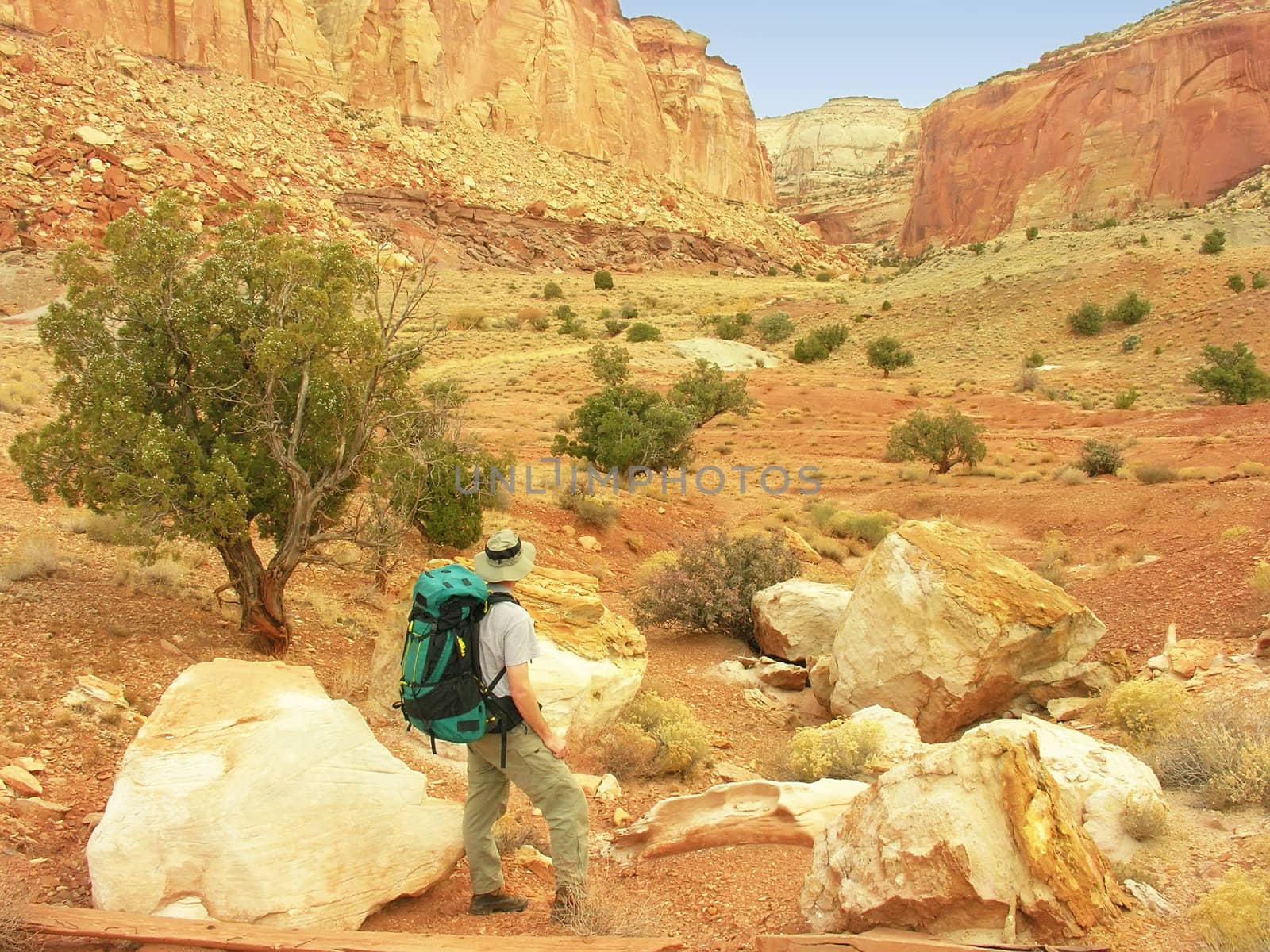 Hiking in Capitol Reef National Park, Utah, USA