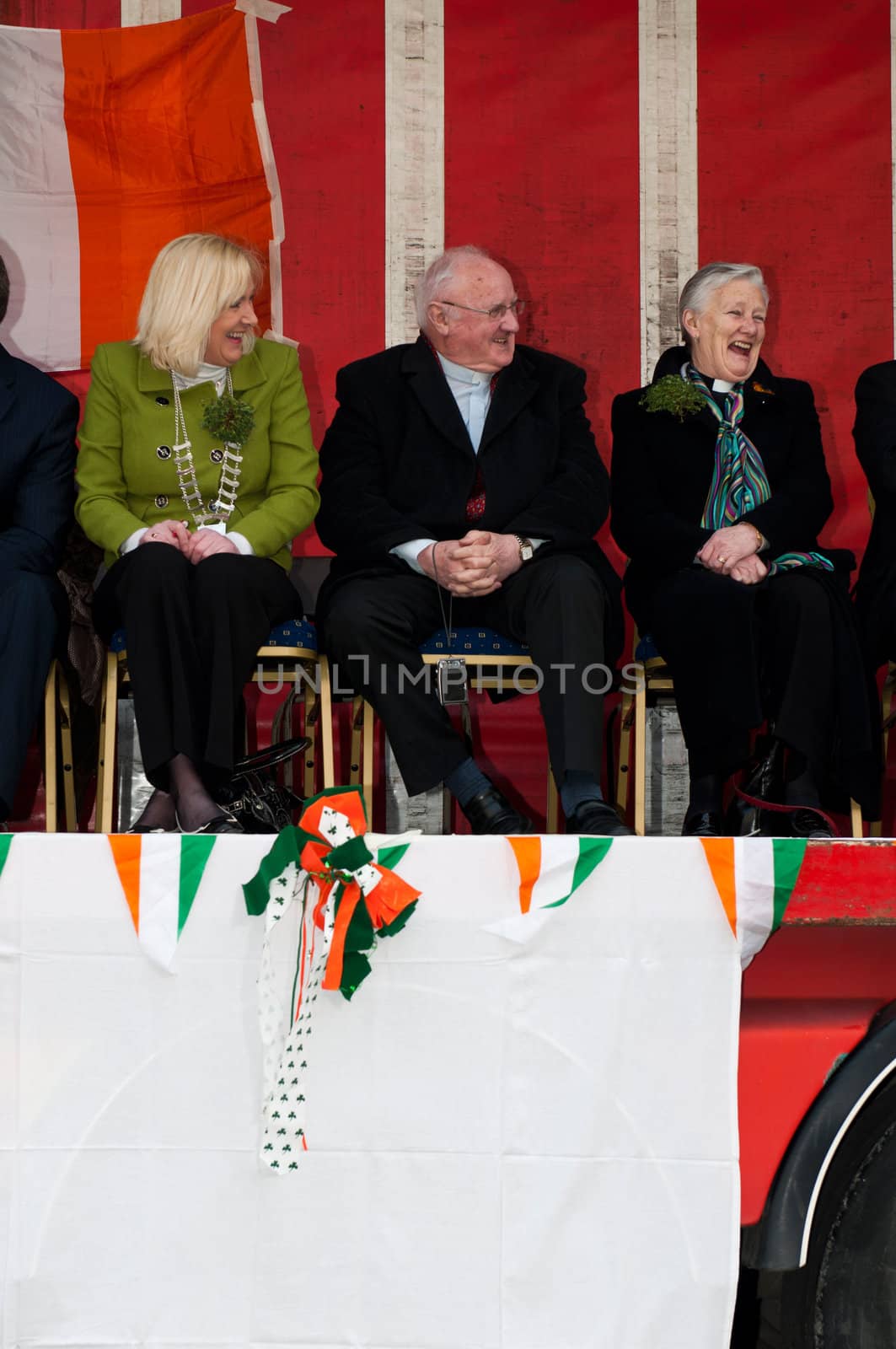 MALLOW, IRELAND - MARCH 17: unidentified jury at the St. Patrick's day on March 17, 2012 in Mallow, Ireland. This national Irish holiday takes place annually in March, event was held during the afernoon of March 17th 2012.