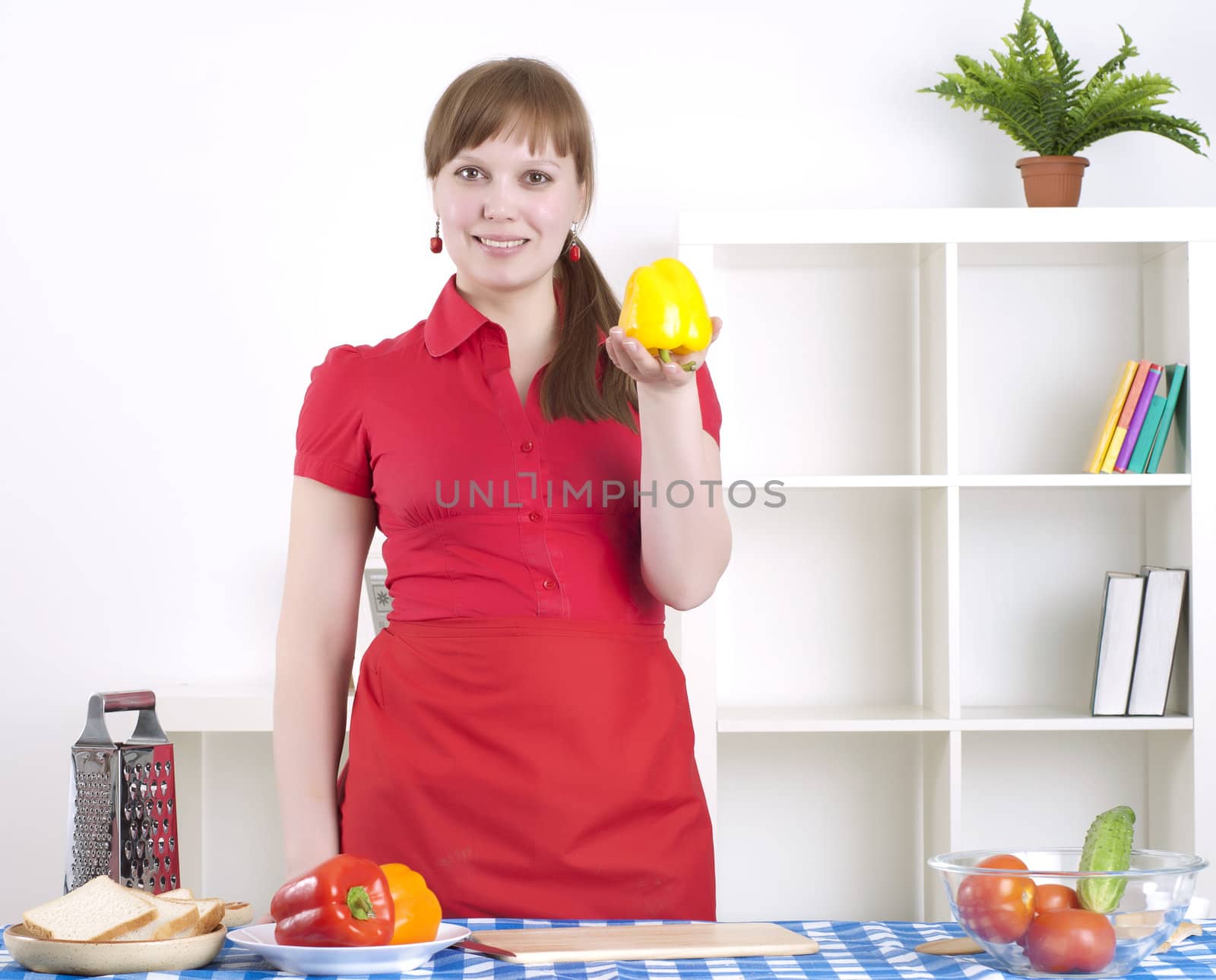 woman working in the kitchen by adam121