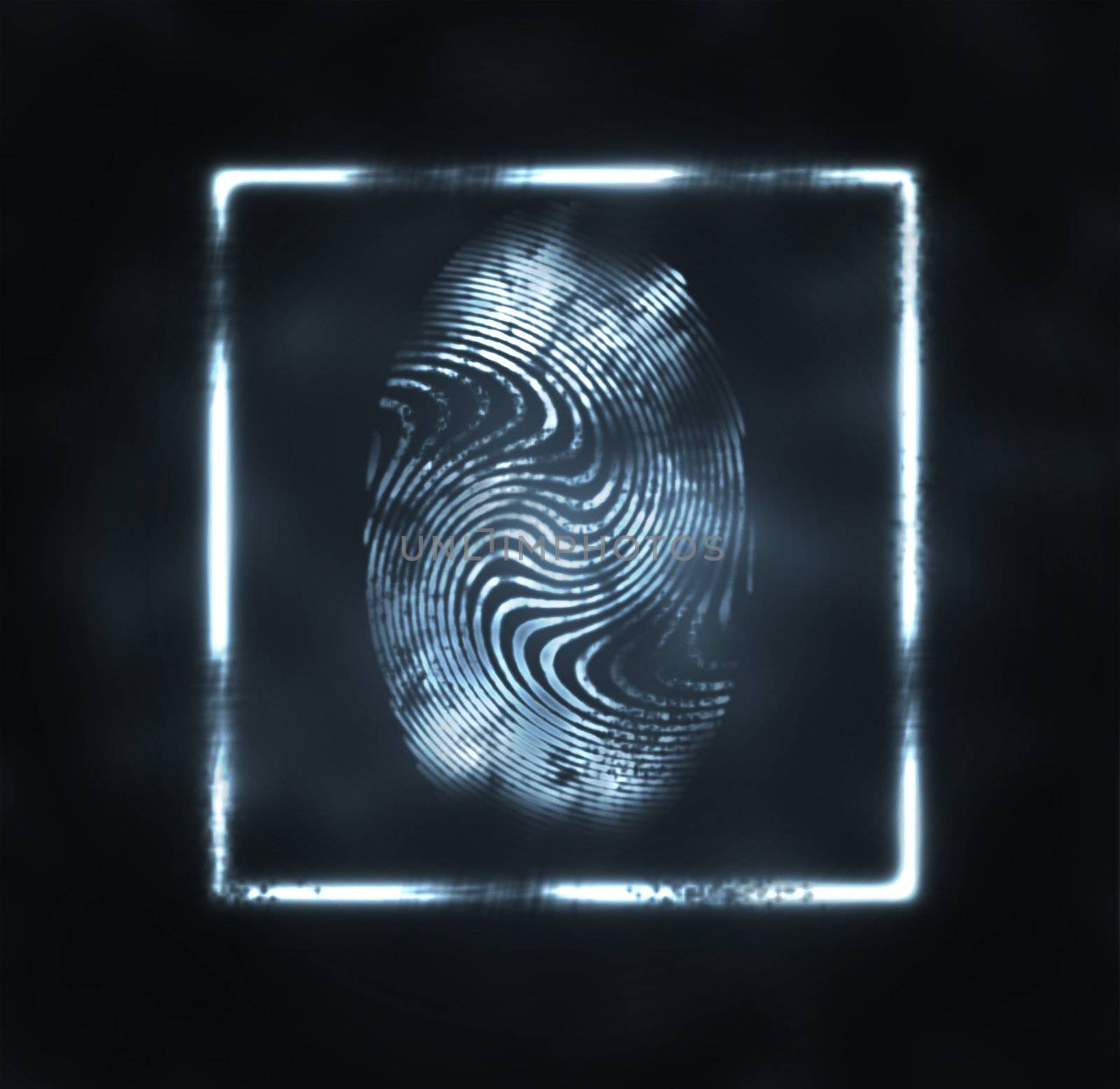 abstract illustration of the finger print in frame