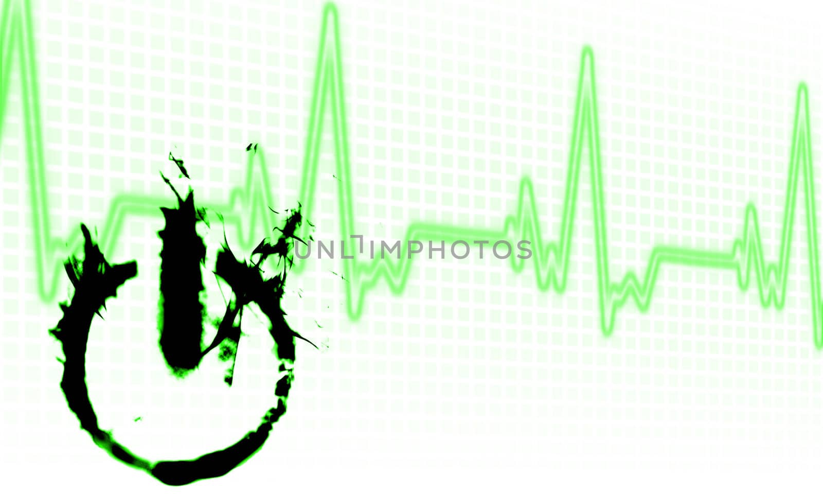 abstract on off button heartbeat background by Spartacus