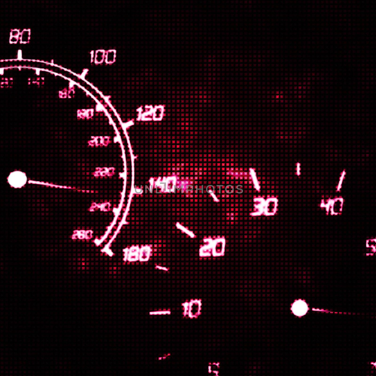 the speedometer and tachometer speeding abstract illustration