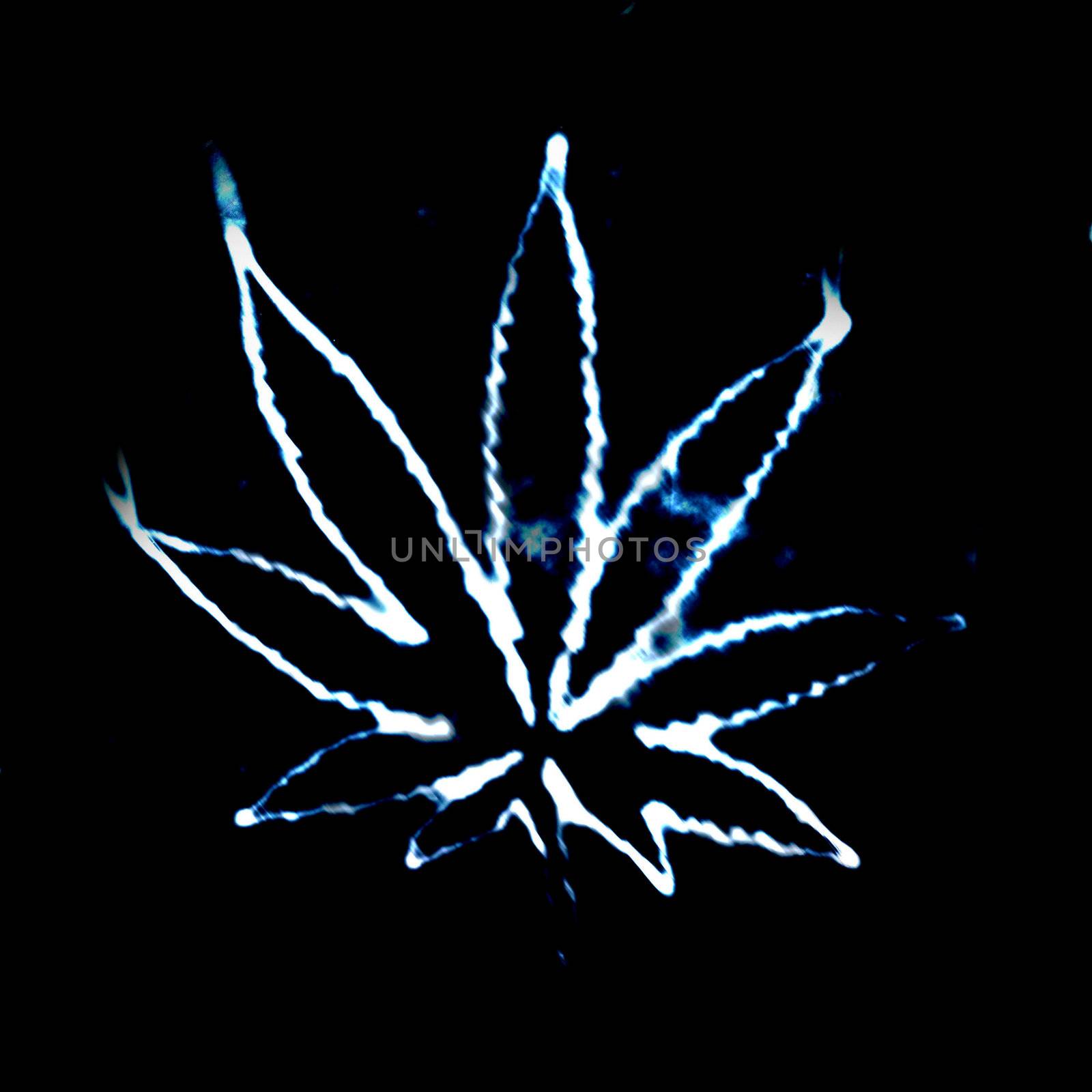 illustratian of the abstract smoking marijuana