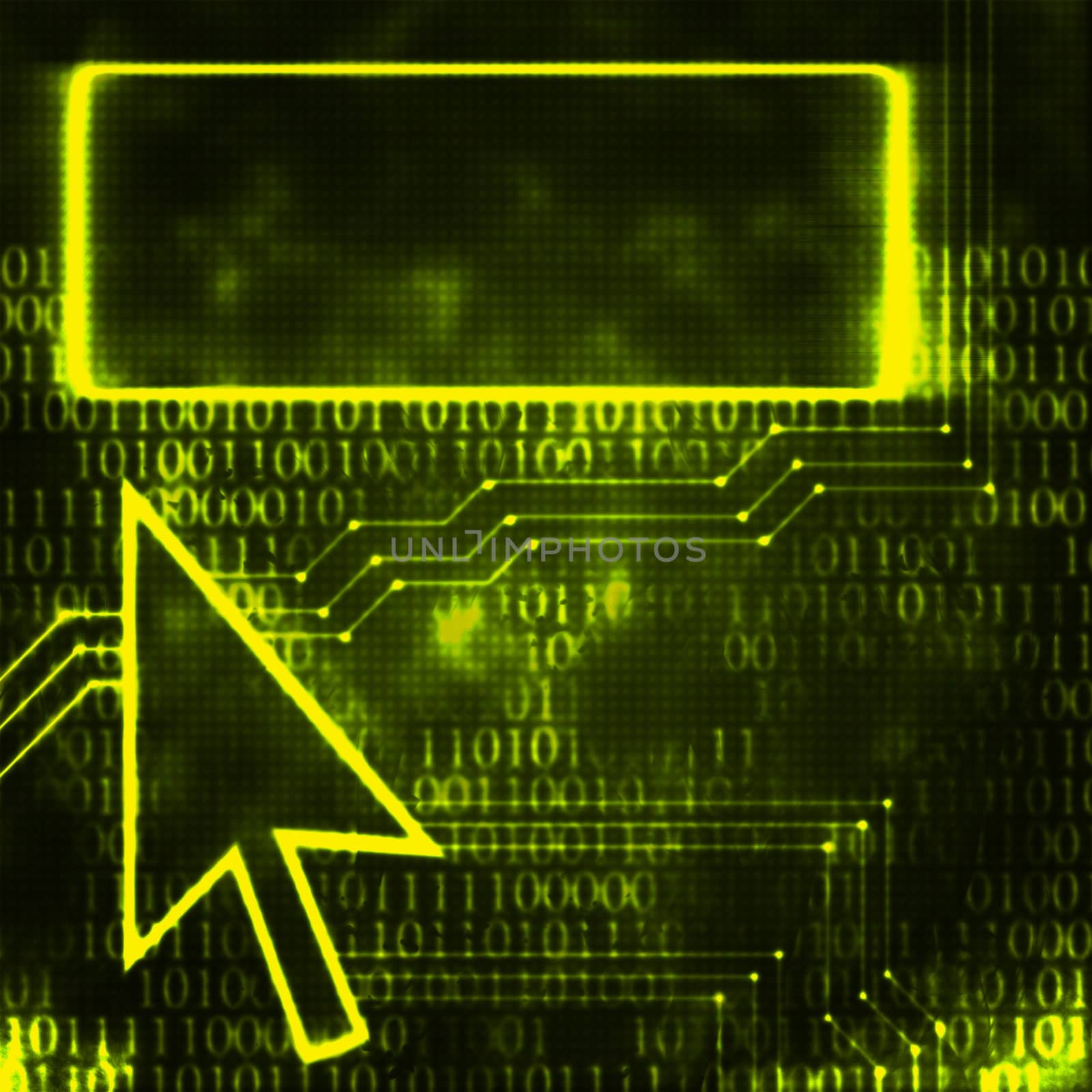chipset computer arrow and screen abstract modern illustration