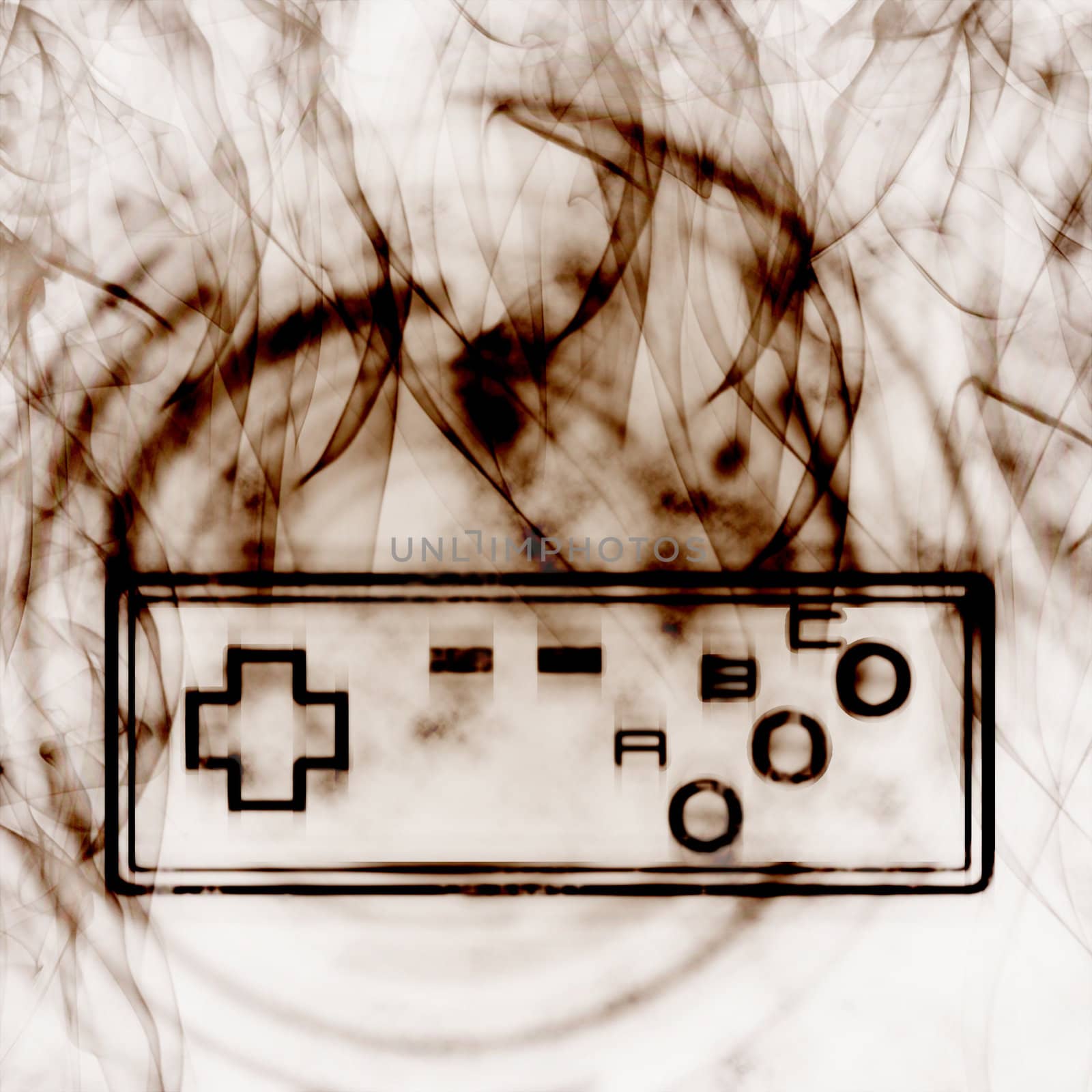 abstract illustration of the video game joystick