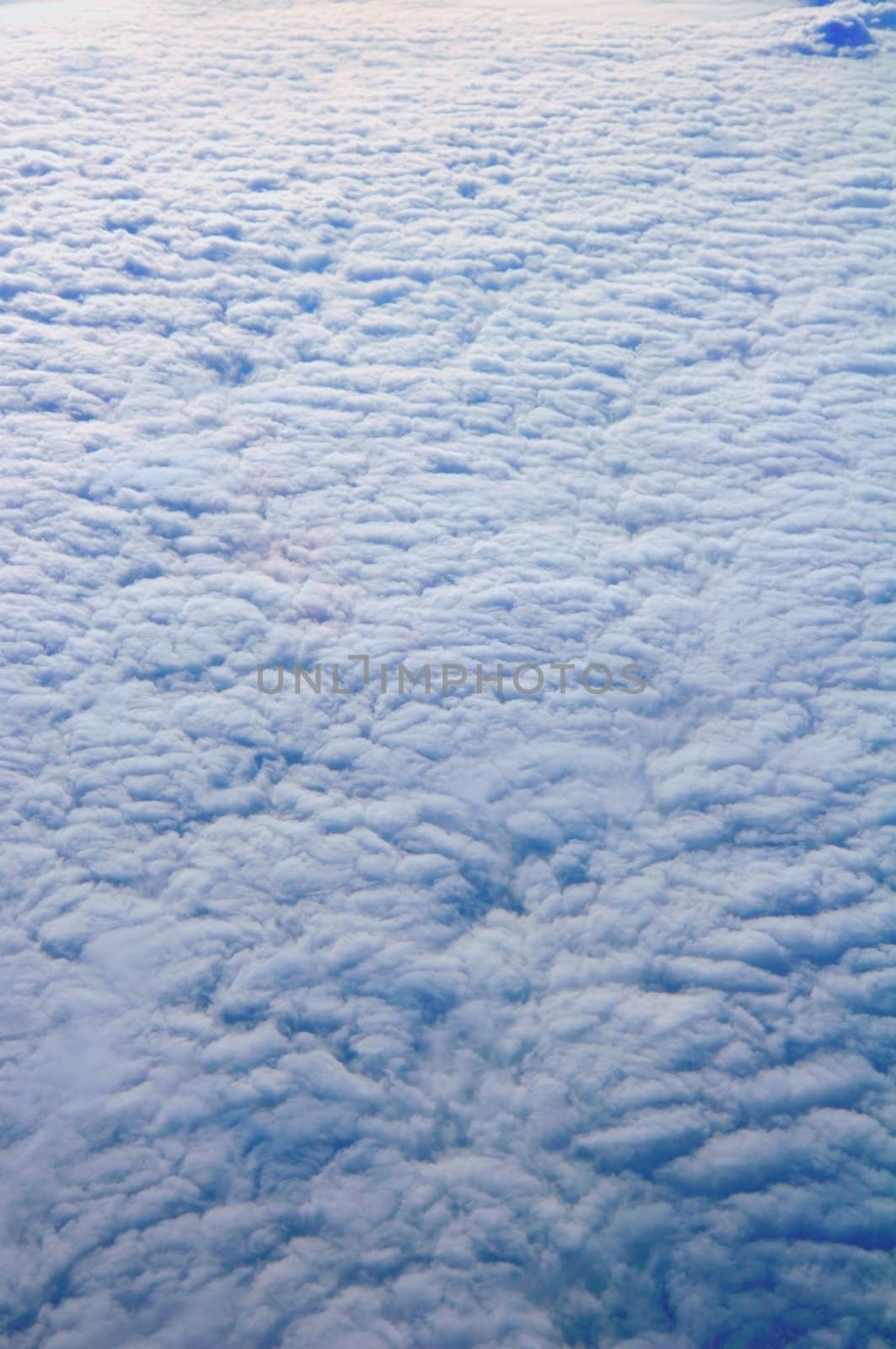 Texture of clouds viewed from a plane