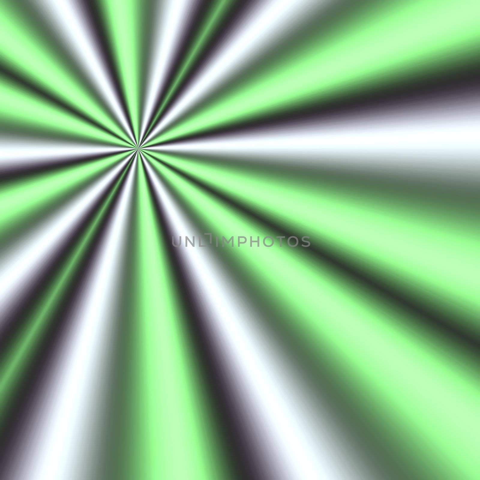generated green and white rays dissecting space form an abstract background