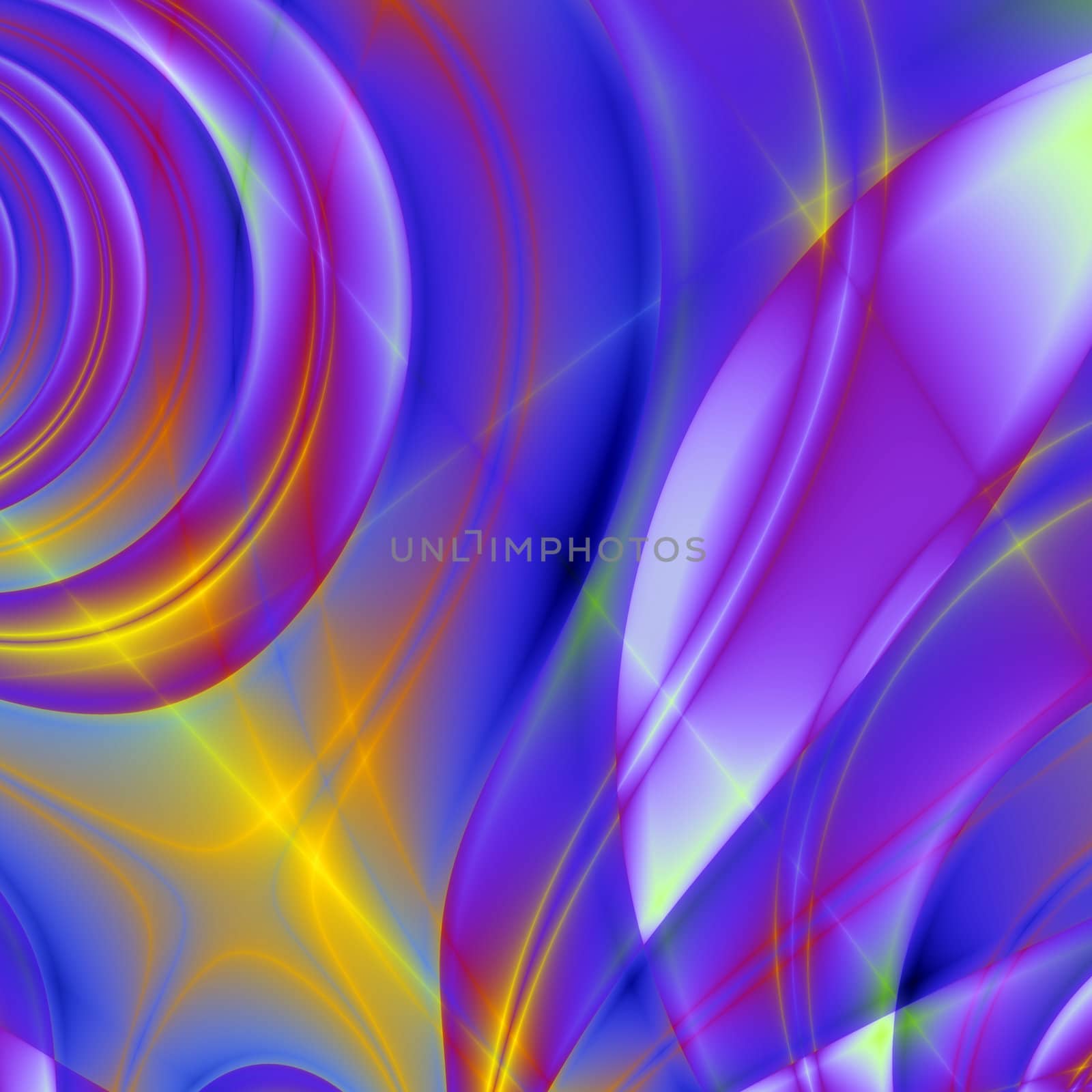 abstract smooth divorces of yellow, blue, purple and green colors