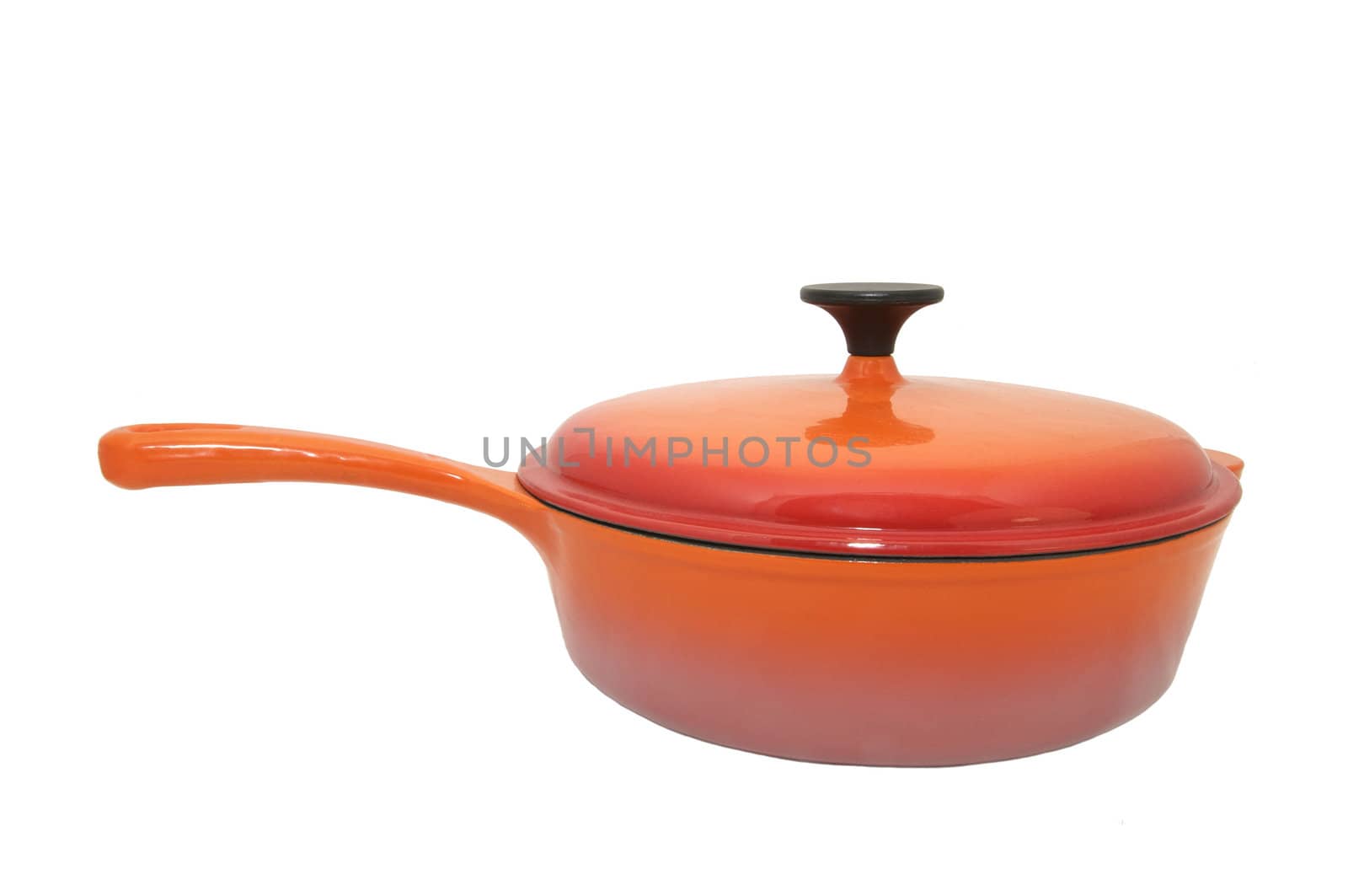big new pot with a handle on a white background