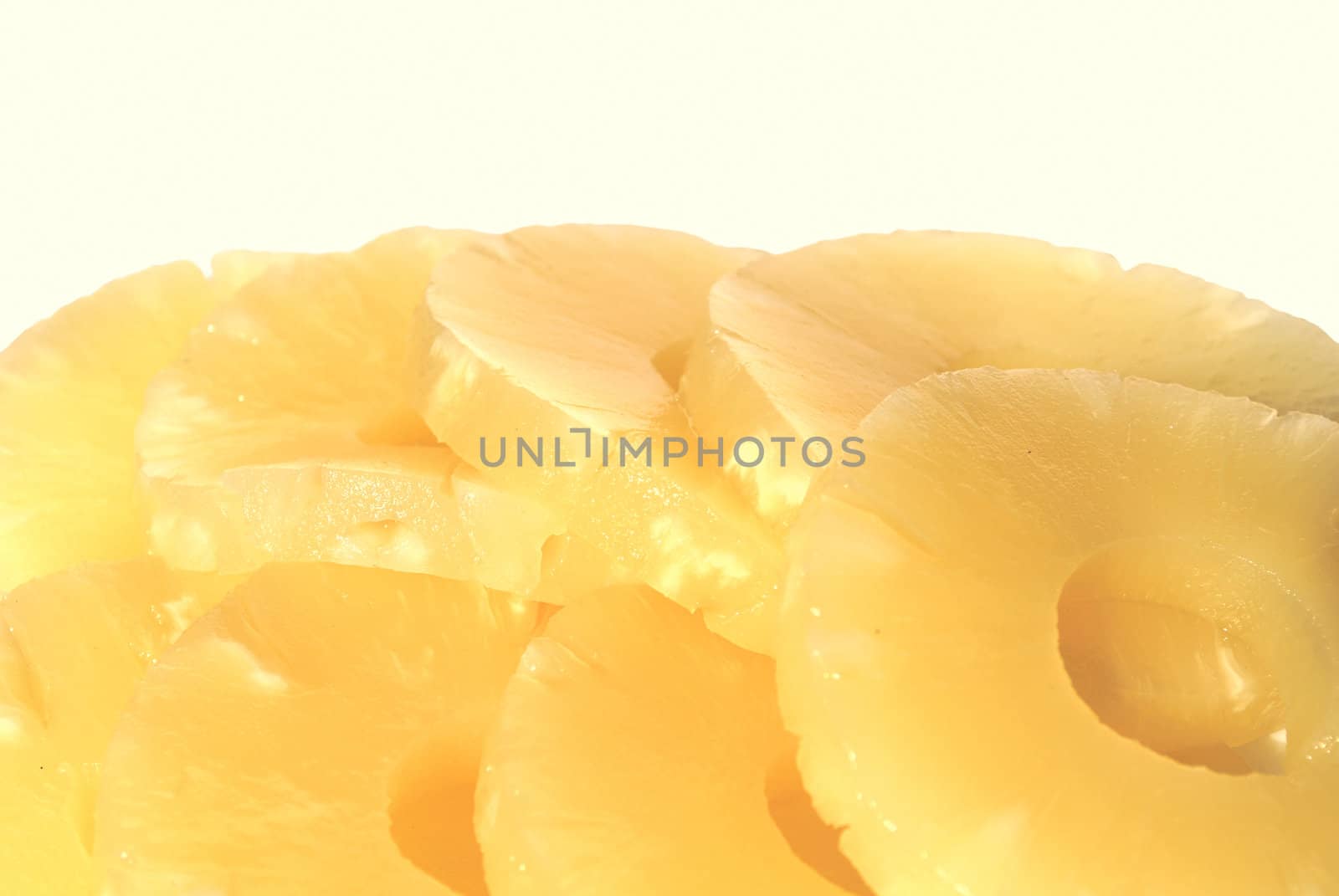 yellow canned pineapple rings, vegetarian food   by svtrotof
